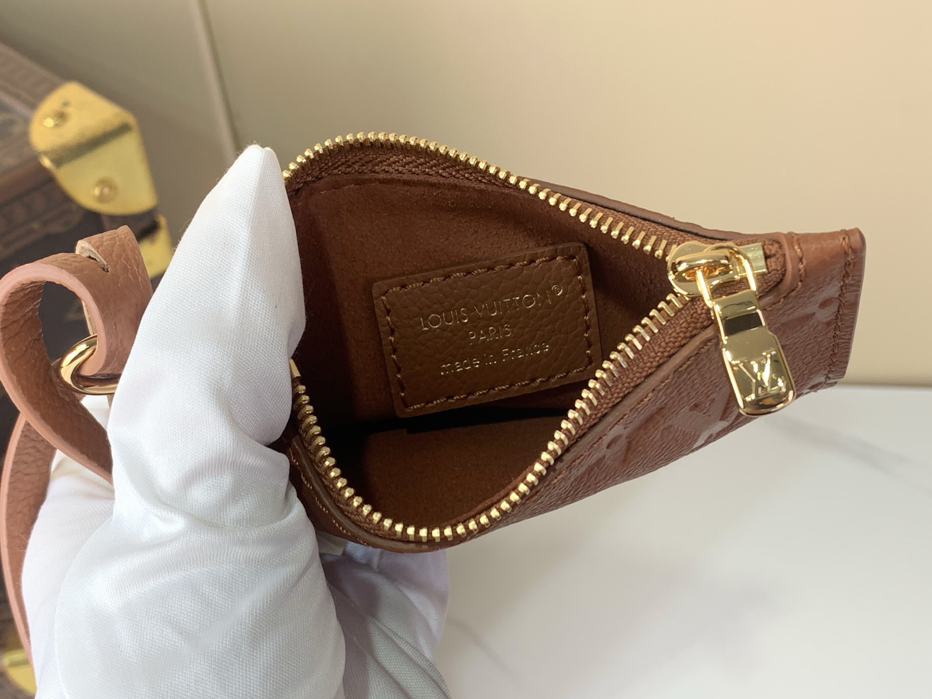LV Style Brown Leather Top Handle Bag Bags Top Handle Bag detail image 7 from source 759881