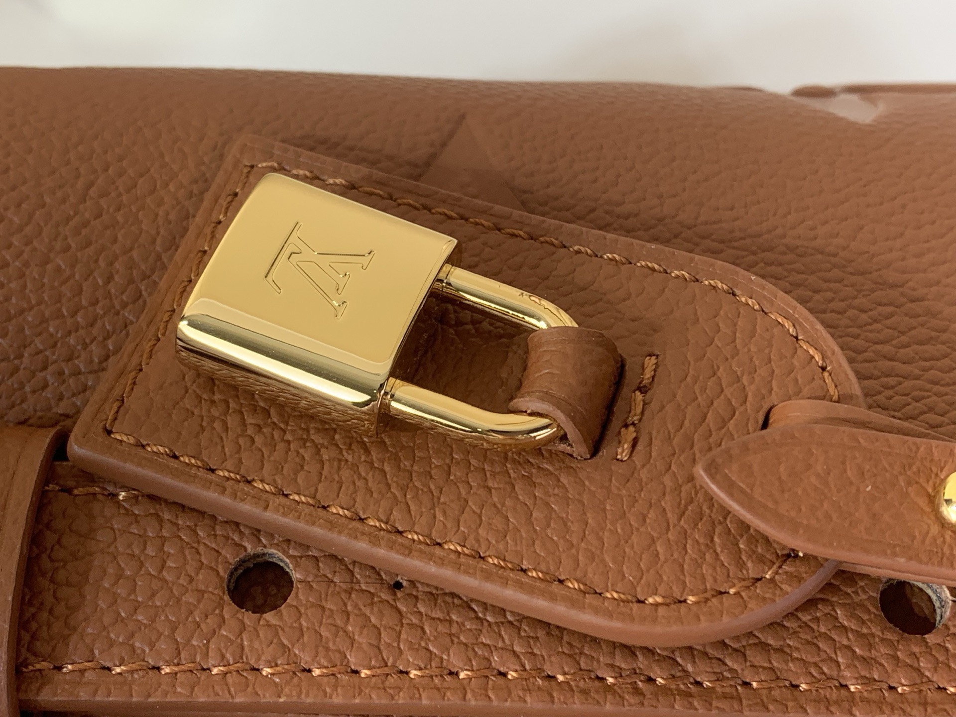 LV Style Brown Leather Top Handle Bag Bags Top Handle Bag detail image 5 from source 759881
