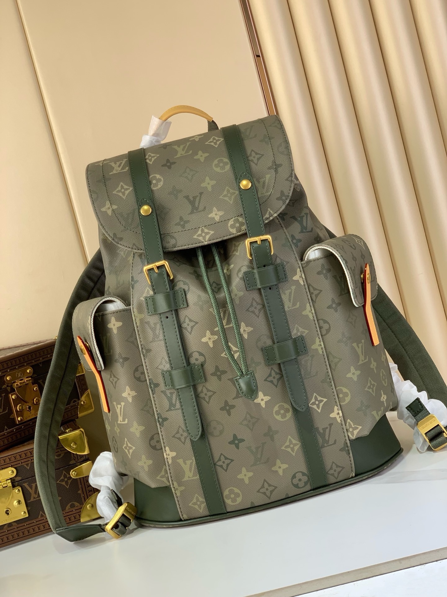 LV Style Beige Canvas Backpack Lookbook Reference image 1