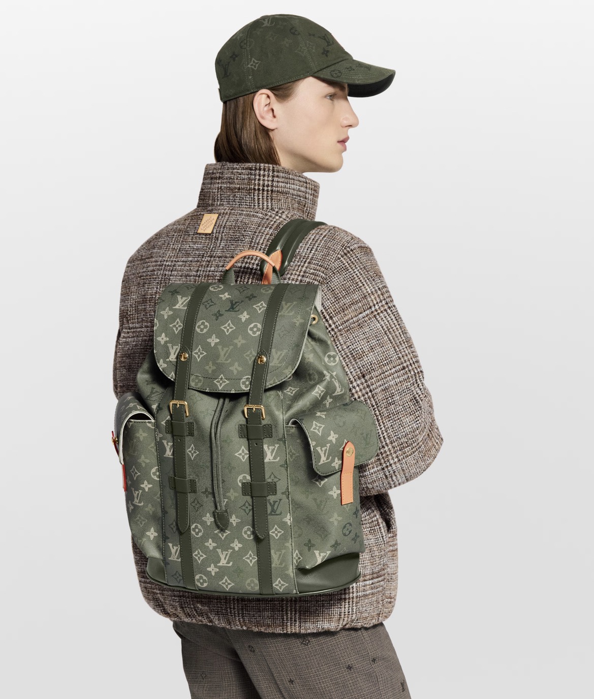 NO:676377,[Sac à dos Christoher MM Backpack] m27080 military green/silk screen,19860909【Sac à dos Christoher MM 双肩包】 m27080 军绿色/ 丝印,,Bag