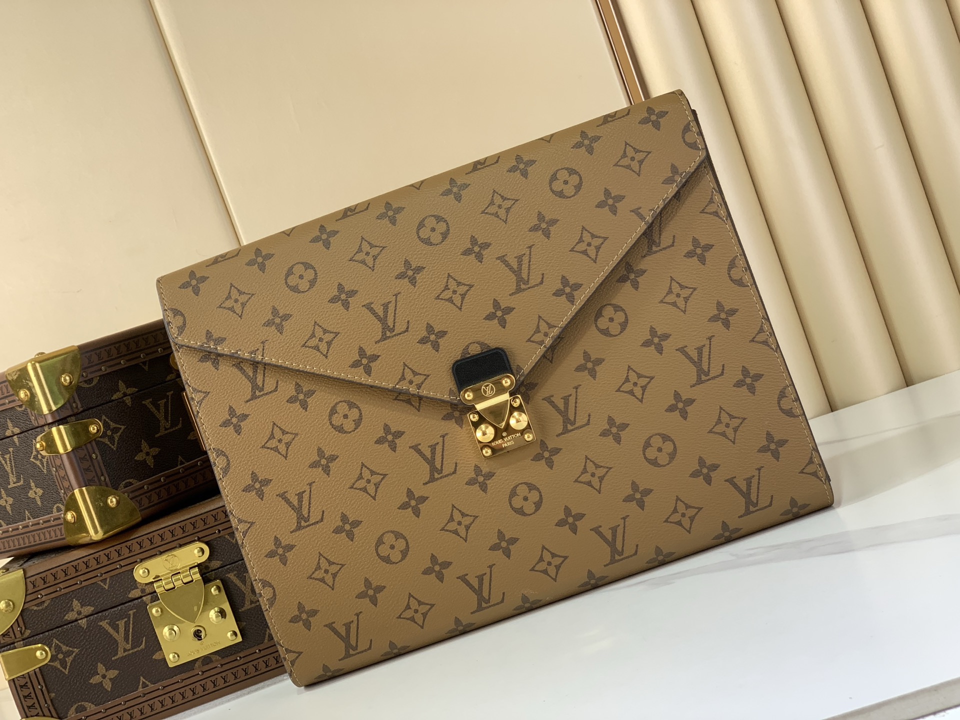 LV Style Leather Clutch Lookbook Reference image 1