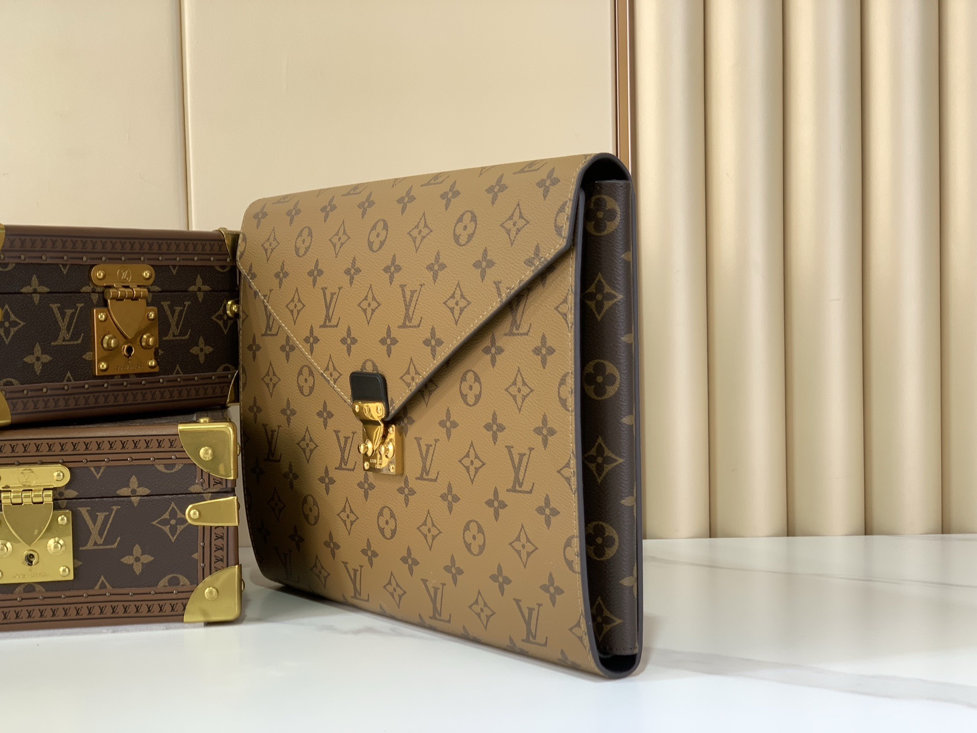 LV Style Leather Clutch Lookbook Reference image 2