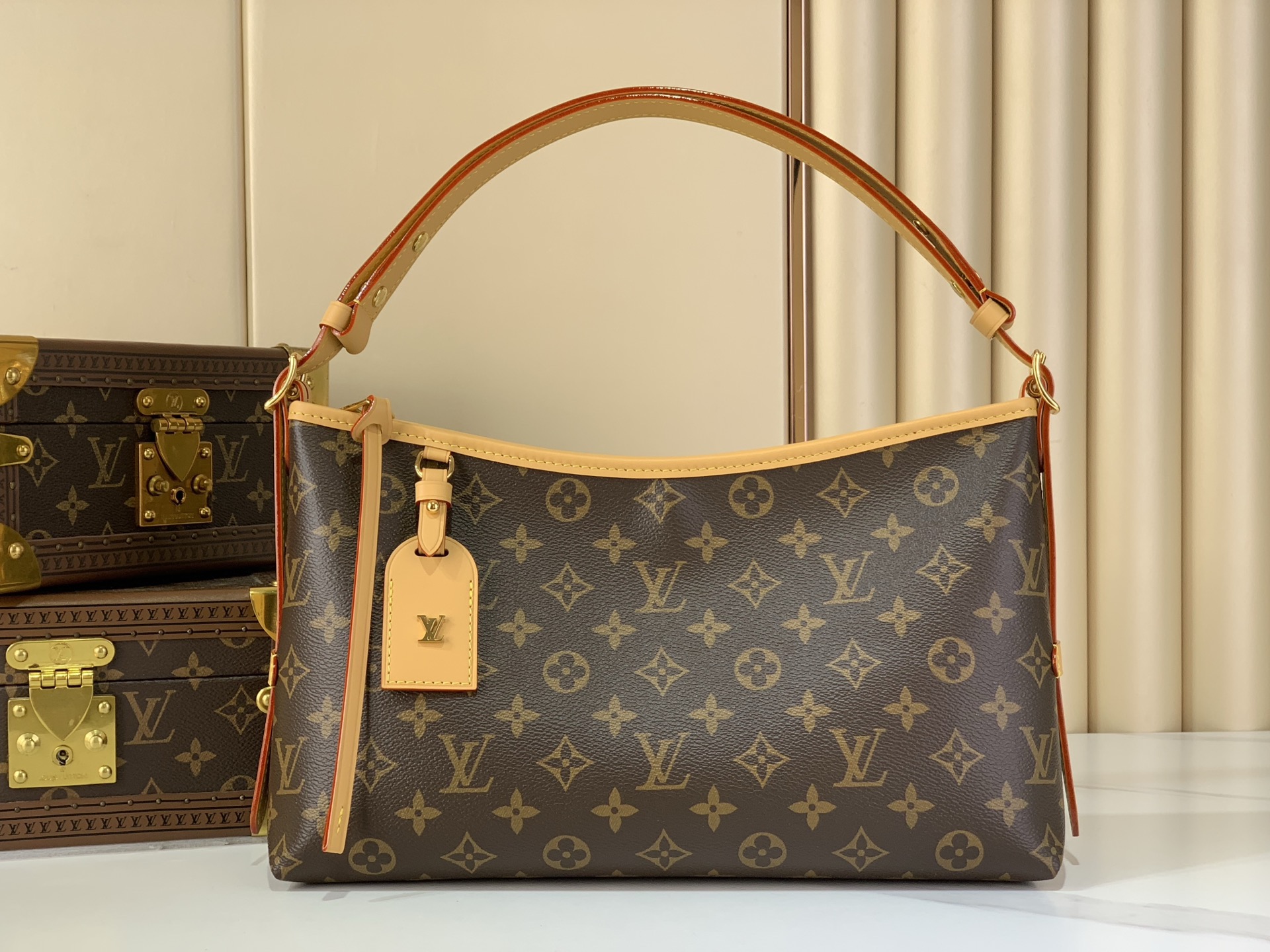 LV Style Beige Leather Clutch Lookbook Reference image 1
