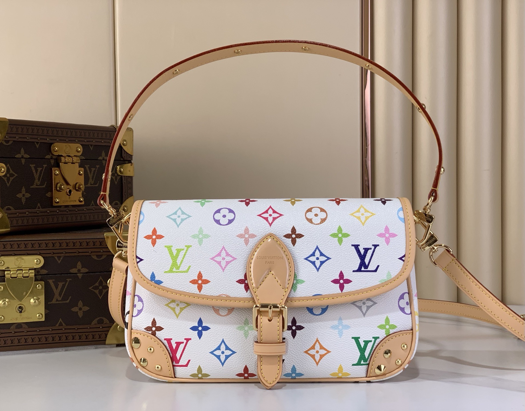 LV Style White Leather Top Handle Bag Lookbook Reference image 1