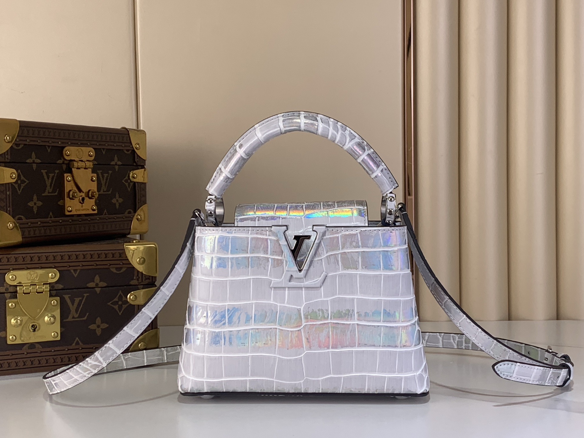 LV Style Leather Top Handle Bag Lookbook Reference image 1