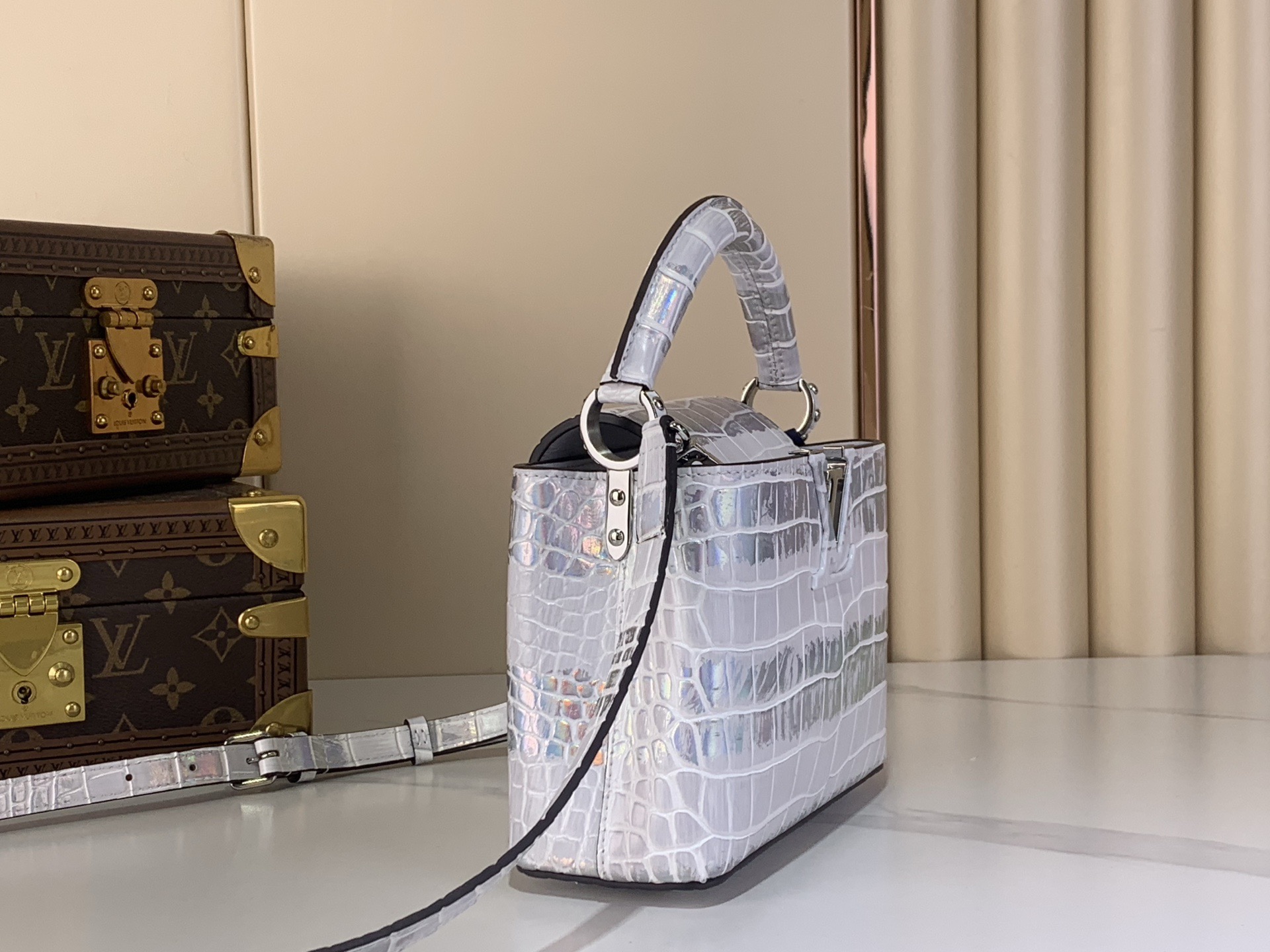 LV Style Leather Top Handle Bag Lookbook Reference image 2