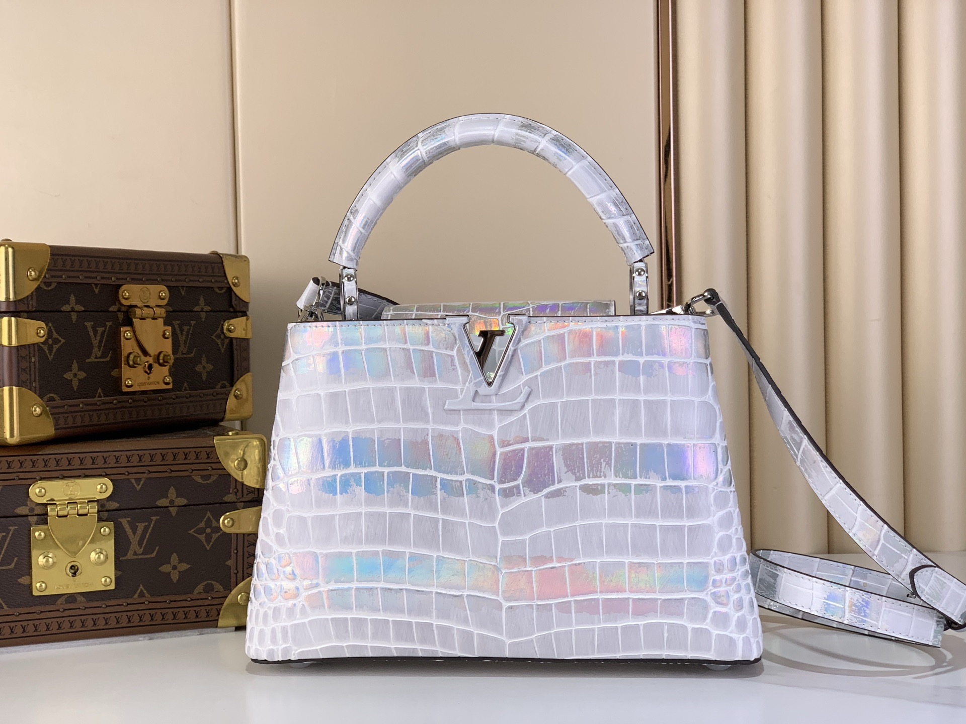 LV Style Leather Top Handle Bag Lookbook Reference image 1