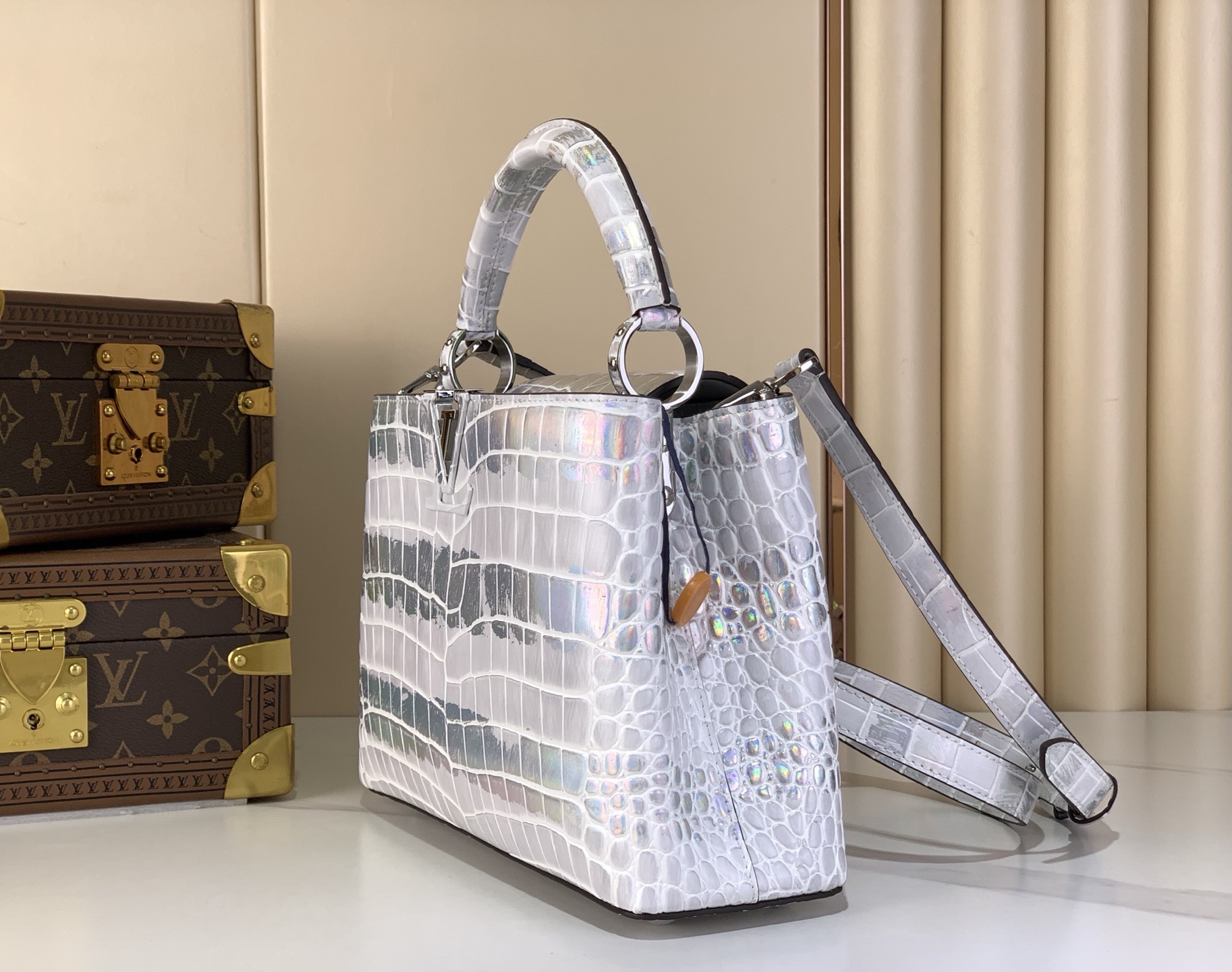 LV Style Leather Top Handle Bag Lookbook Reference image 2
