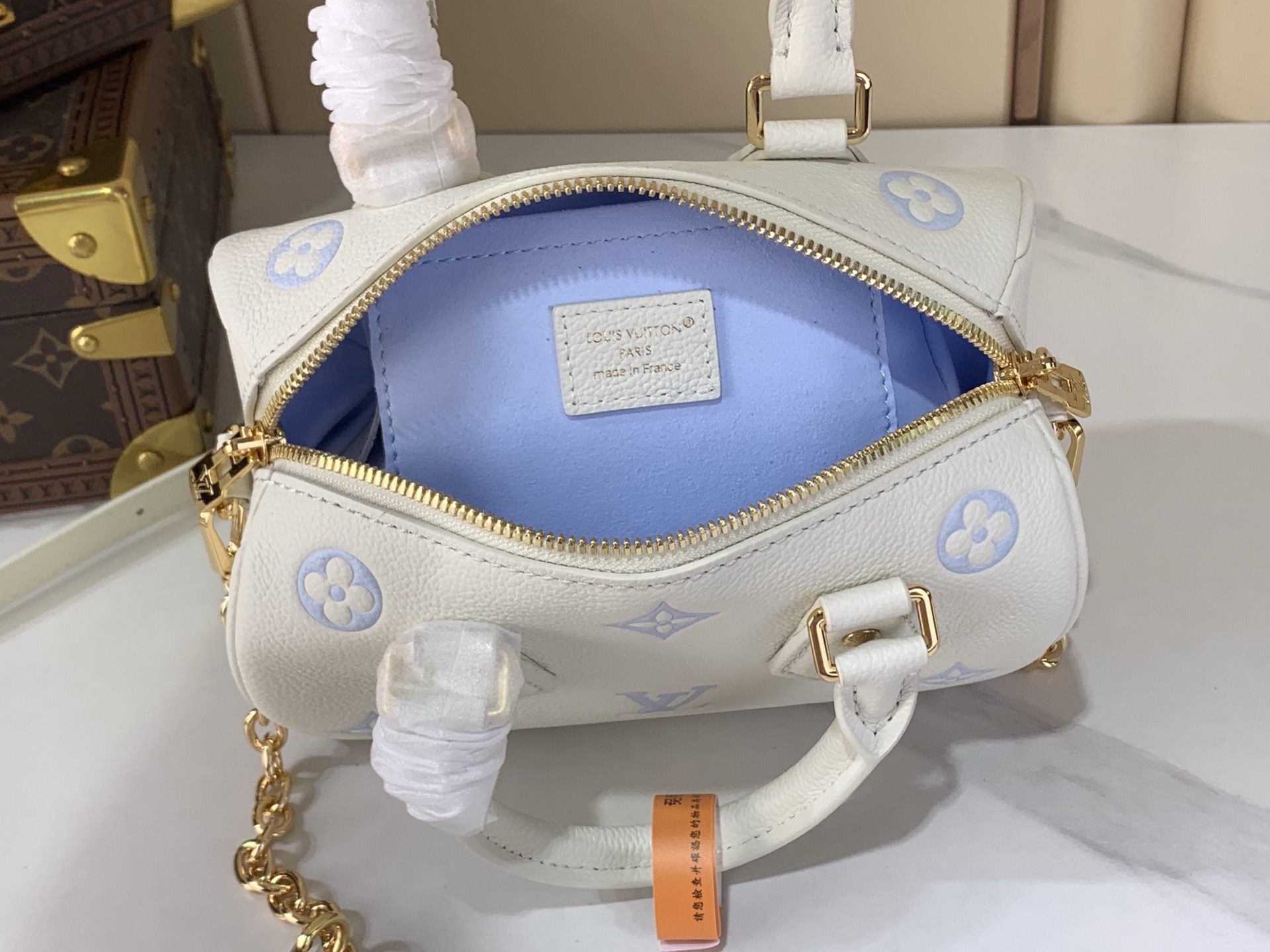LV Style Beige Leather Top Handle Bag style reference detail image 9 from source 760036