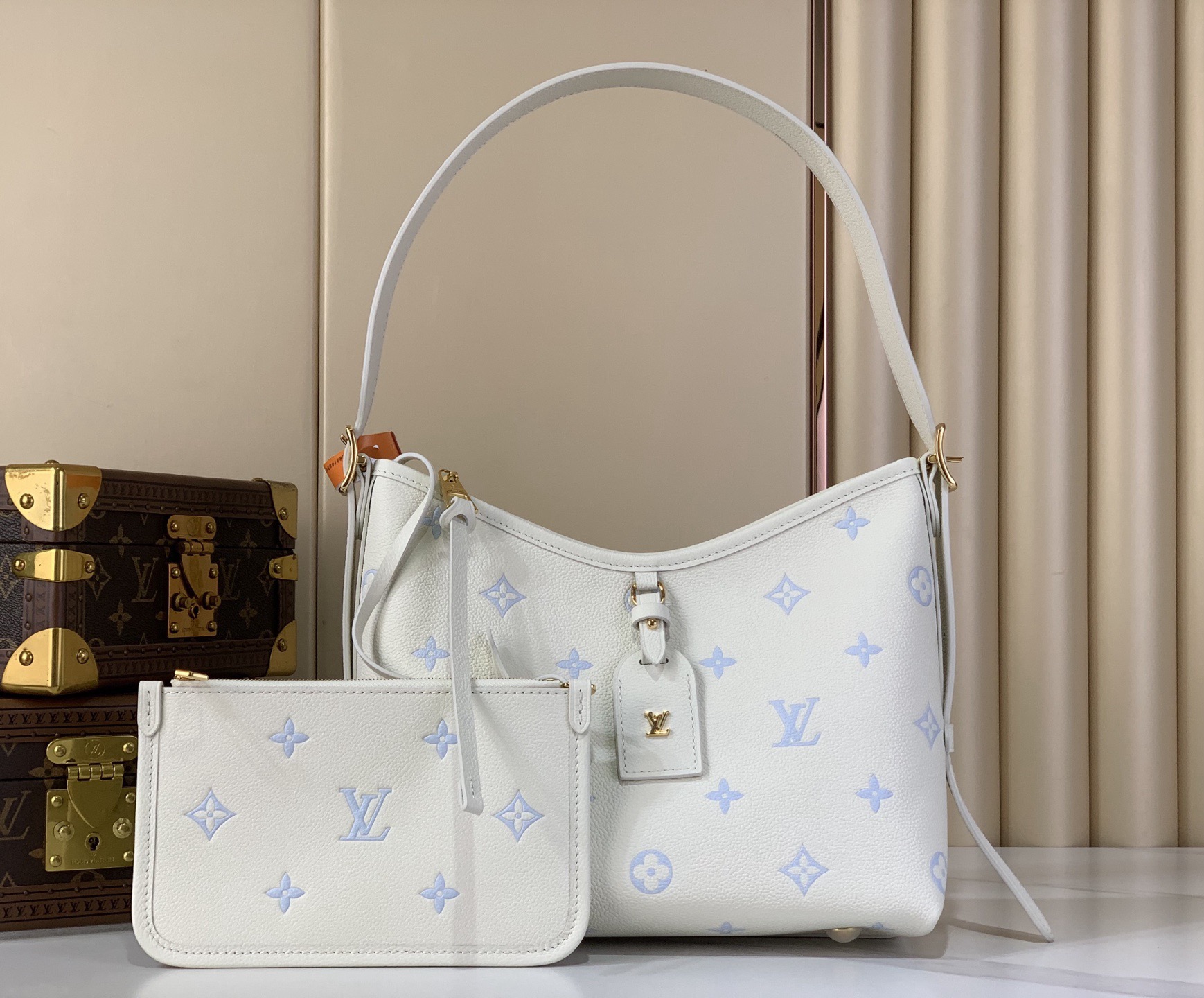 LV Style White Leather Top Handle Bag Lookbook Reference image 1