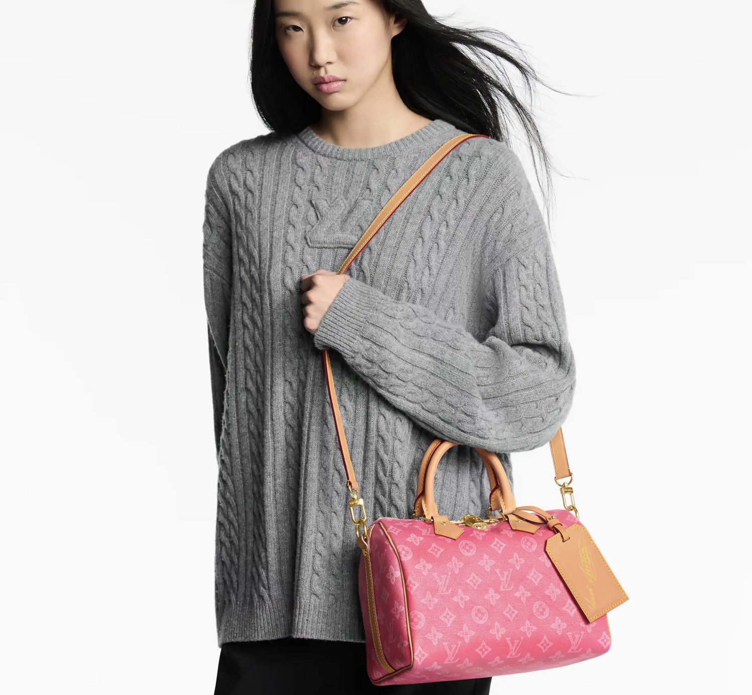 LV Style Beige Leather Top Handle Bag style reference detail image 6 from source 760050