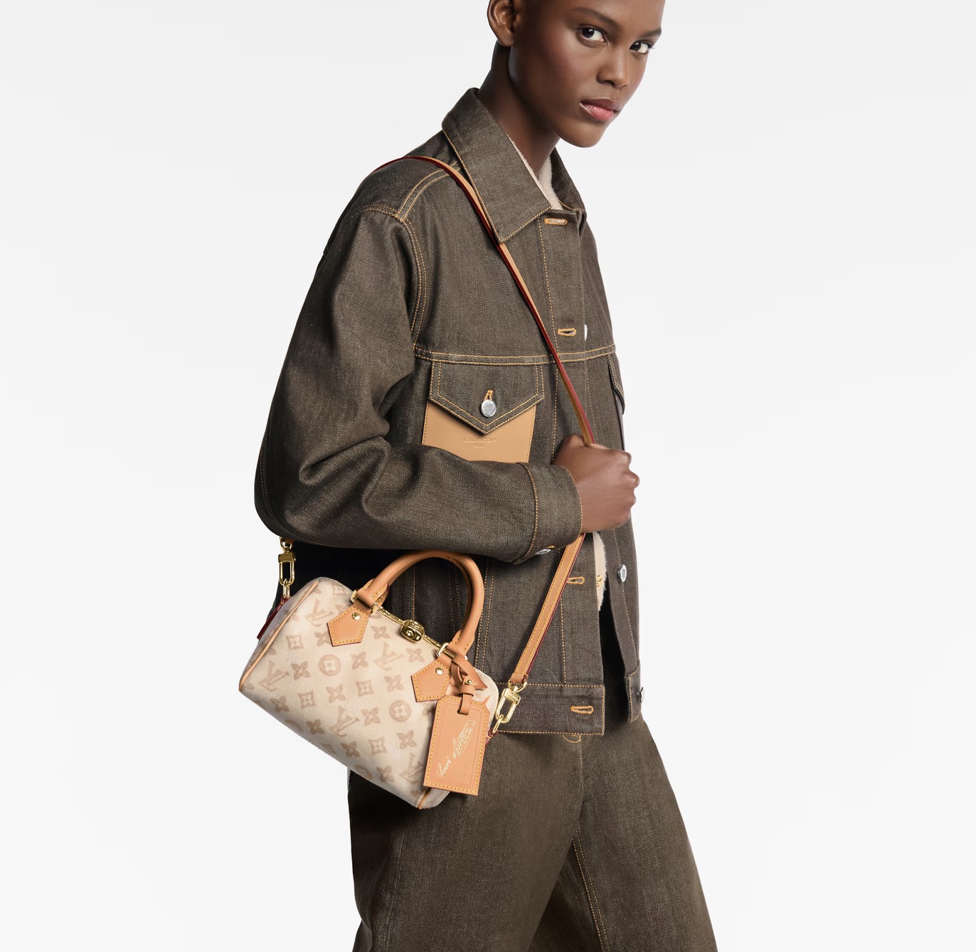 LV Style White Leather Top Handle Bag style reference detail image 8 from source 760055