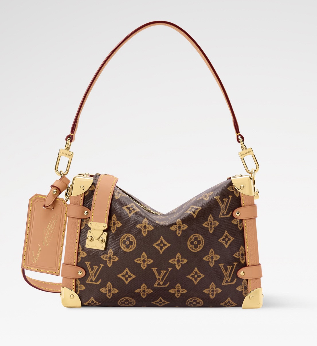 NO:687873,Top Original [Sac Side Trunk MM Handbag] m27516 Brown Color This timeless Side Trunk MM bag pays homage to the iconic Louis Vuitton Monogram HR Anniversary. It is offered in Monogram Origine canvas and is decorated with exquisite gold-tone metal details, including mall-inspired corners and S locks. The leather address holder, designed exclusively for the Monogram Anniversary collection, as well as the label inside, are exclusive to this edition and pay homage to the heritage of the house.  Dimensions: 23.5 x 16 x 8.5 cm. 6517075 (length x height x width), Louis Vuitton19860909顶级原单【Sac Side Trunk MM手袋】 m27516 棕色彩色 这款永恒的Side Trunk MM包向标志性的Louis Vuitton Monogram hr周年致敬.它以Monogram Origine帆布提供,装饰着精致的金色金属细节,包括受商场启发的角落和S锁.专为Monogram周年纪念系列设计的皮革地址持有人,以及里面的标签,是这个版本的独家产品,向房子的遗产致敬. 尺寸23.5 x 16 x 8.5厘米.6517075（长度x高度x宽度）,,louis vuitton,Bag