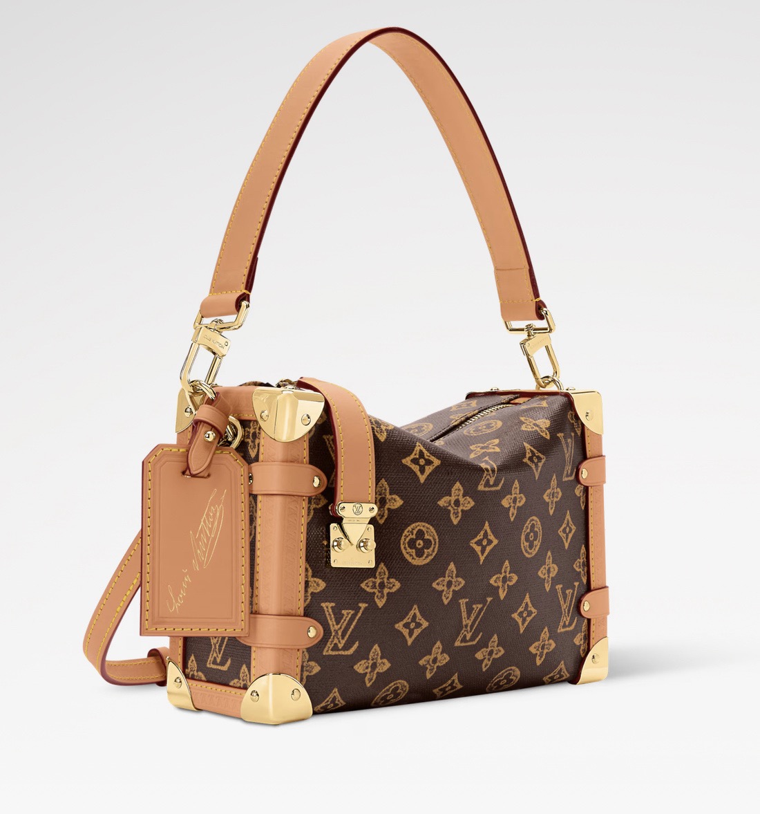 LV Style Brown Leather Top Handle Bag Bags Top Handle Bag detail image 2 from source 760054