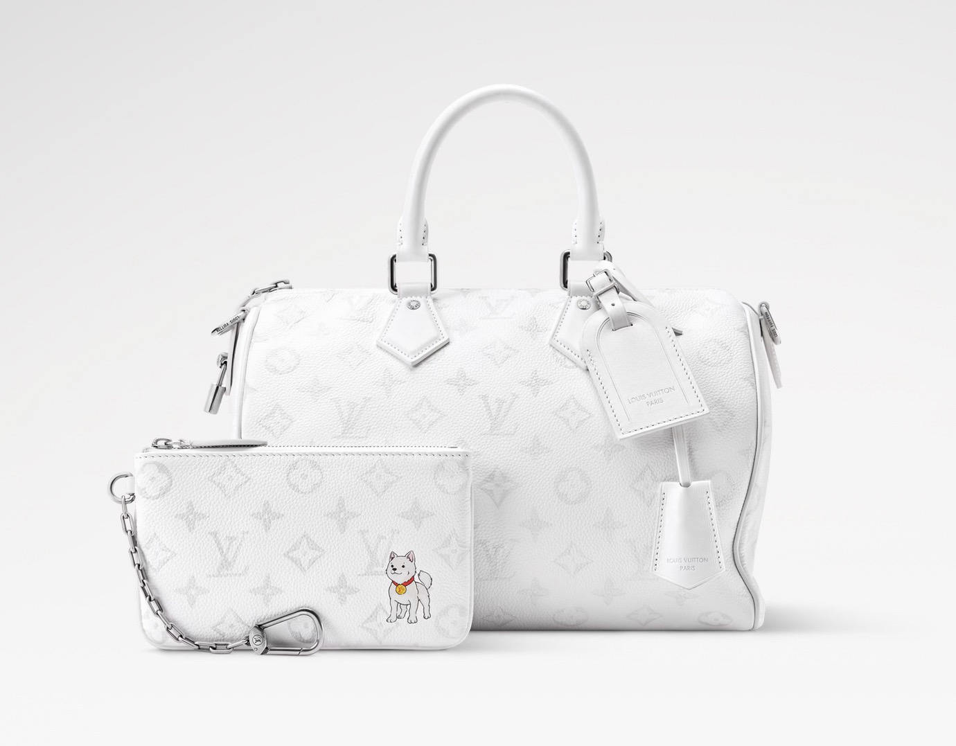 NO:687865,[Seedy 9 30 Handbag] M27144 White/Jindo Dog Official Website Picture,19860909【Seedy 9 30手袋】M27144 白色/珍岛犬 官网图,,Bag