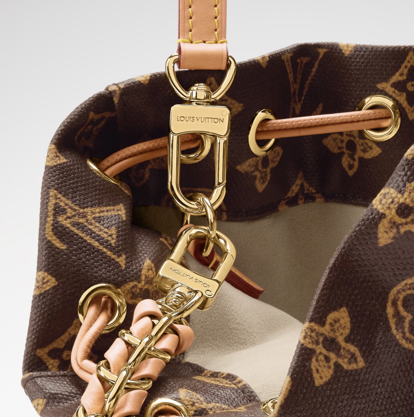 LV Style Brown Canvas Top Handle Bag style reference detail image 5 from source 760052