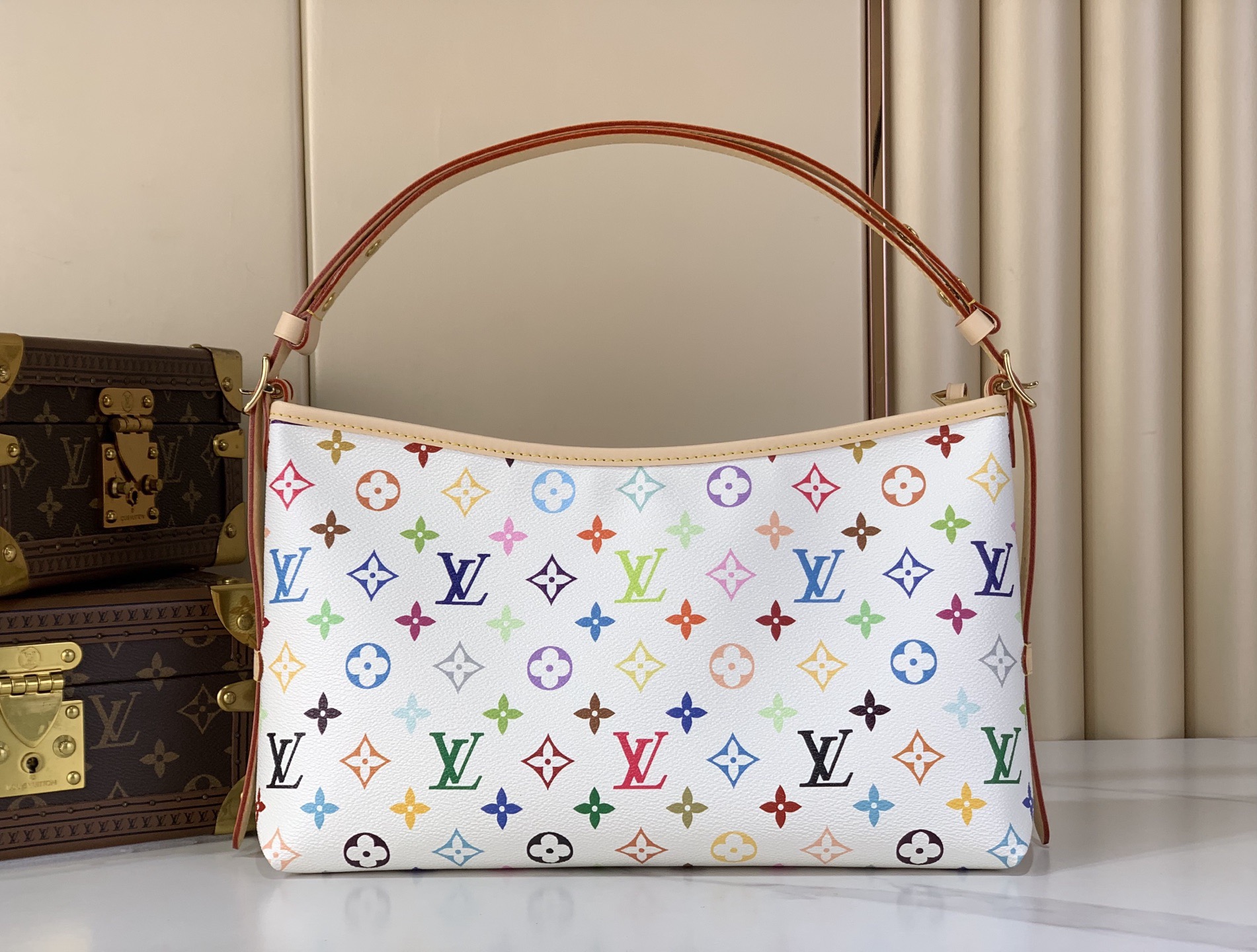 LV Style White Leather Clutch Bags detail image 3 from source 760016