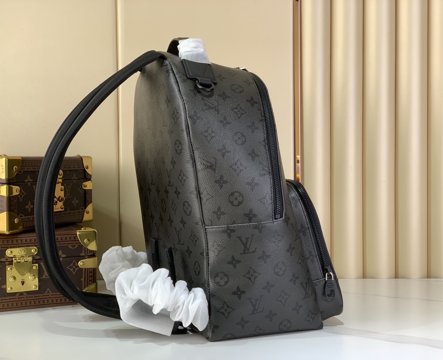LV Style Black Canvas Backpack Lookbook Reference image 2