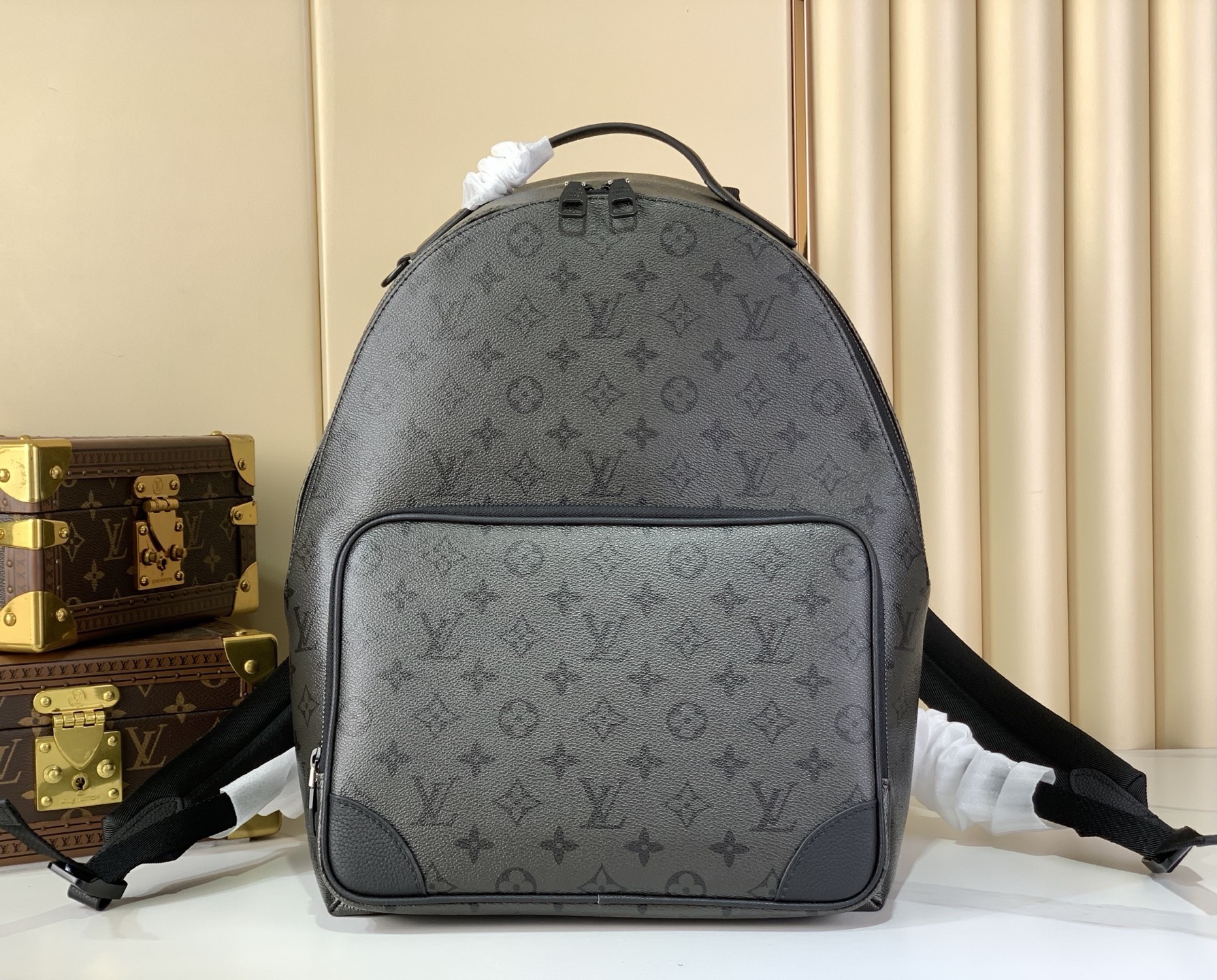 LV Style Black Canvas Backpack Lookbook Reference image 1