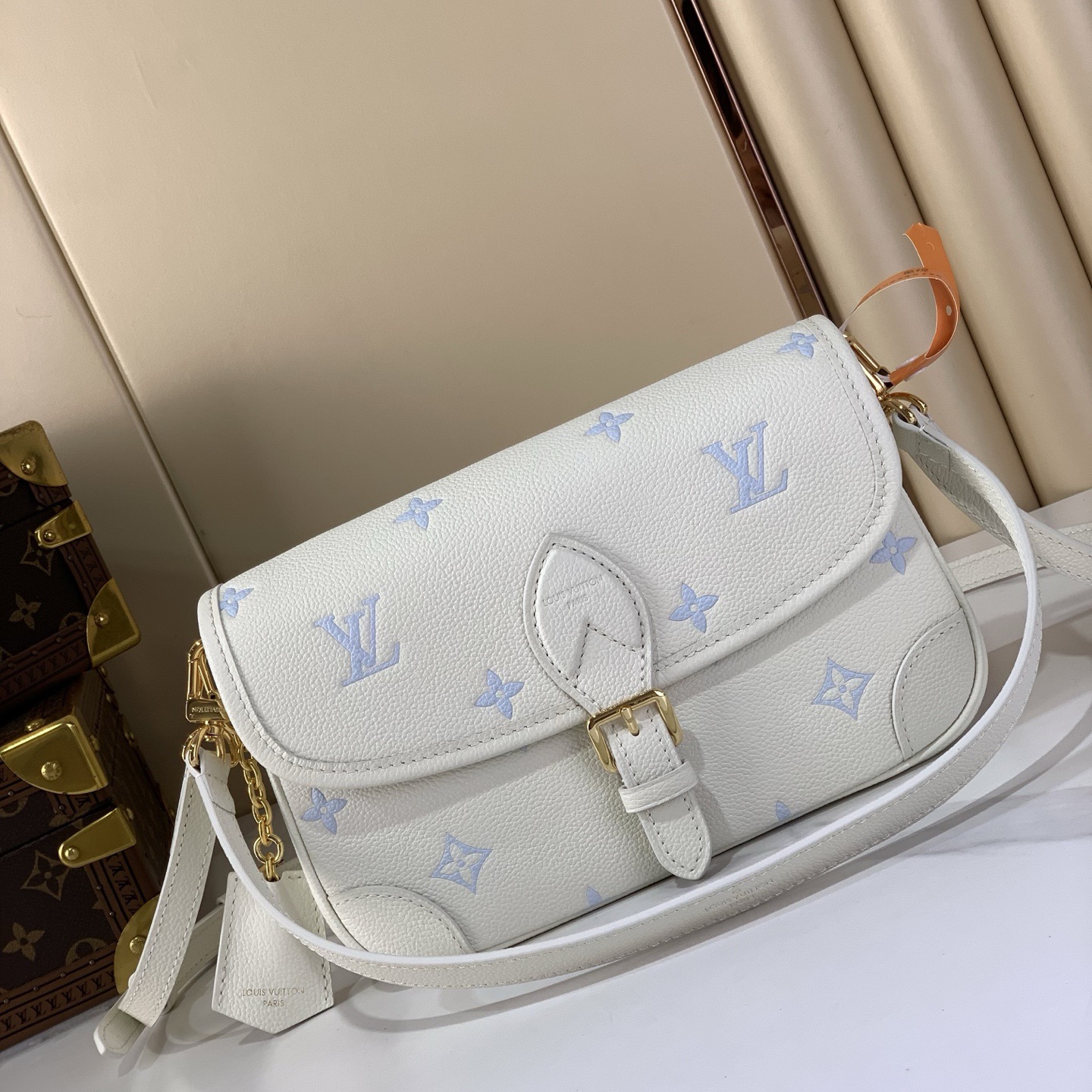 LV Style Beige Leather Top Handle Bag Lookbook Reference image 1