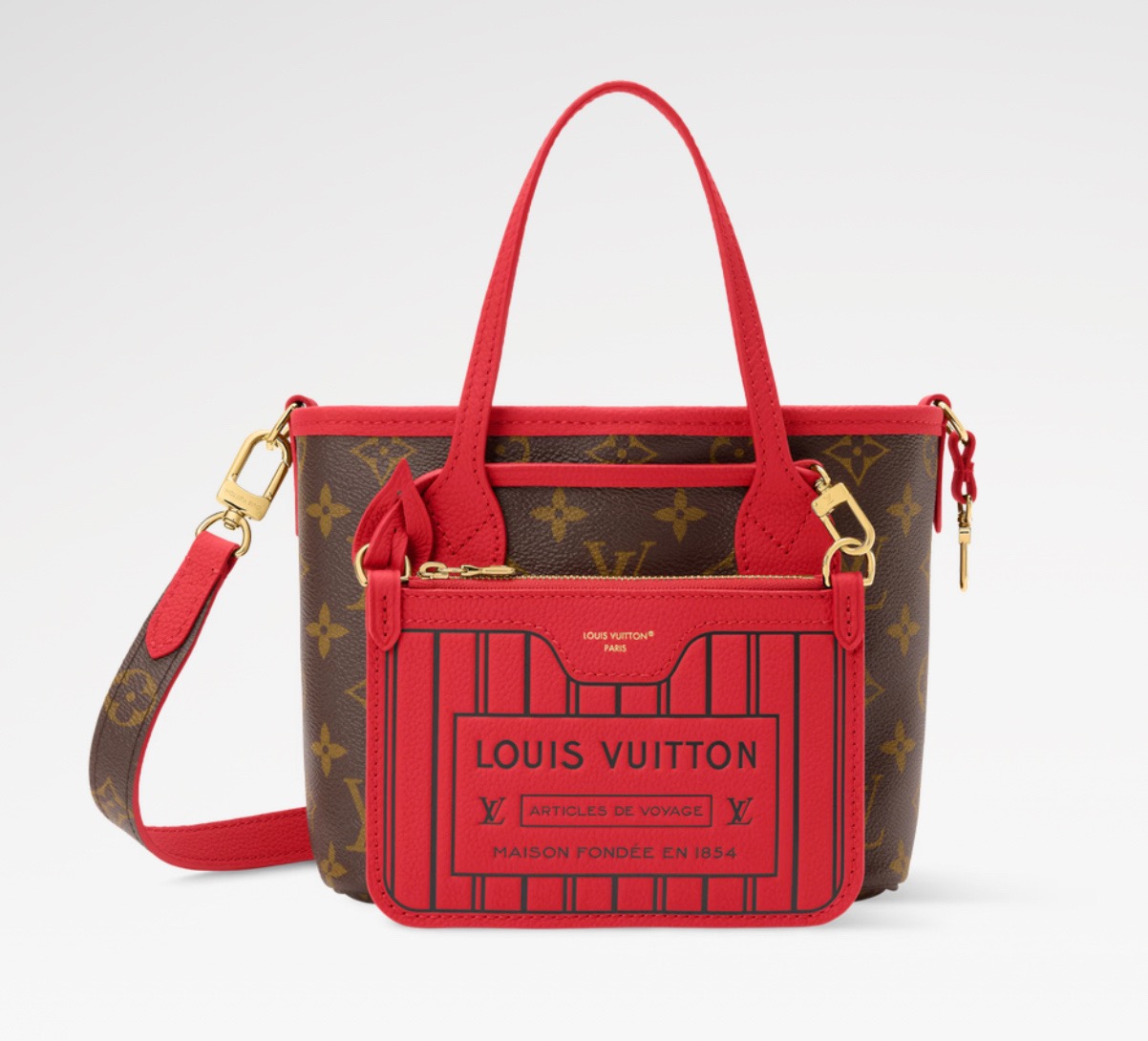 NO:710608,Top original order [NEVERFULL INSIDE OUT BB Handbag] m28318 Presbyopia/Red This Neverfull Inside Out BB handbag is made of the brand's iconic Monogram jh canvas with distinctive leather trim, which is full of the Lunar New Year atmosphere. The detachable zipper storage bag is rich in details, and the unique LV padlock and nameplate pay tribute to the traditional Chinese festival. Size 16.5 x 11 x 26.5  cm.5816065 (height x width x length),,louis vuitton19860909顶级原单【NEVERFULL INSIDE OUT BB 手袋】 m28318 老花/ 红色 本款 Neverfull Inside Out BB 手袋为品牌标志性 Monogram jh帆布搭配鲜明皮革饰边,洋溢农历新春气息.可拆卸拉链收纳袋丰富细节,别致 LV 挂锁和名牌致敬中国传统佳节. 尺寸16.5 x 11 x 26.5 厘米.5816065 (高 x 宽 x 长度),,louis vuitton,Bag