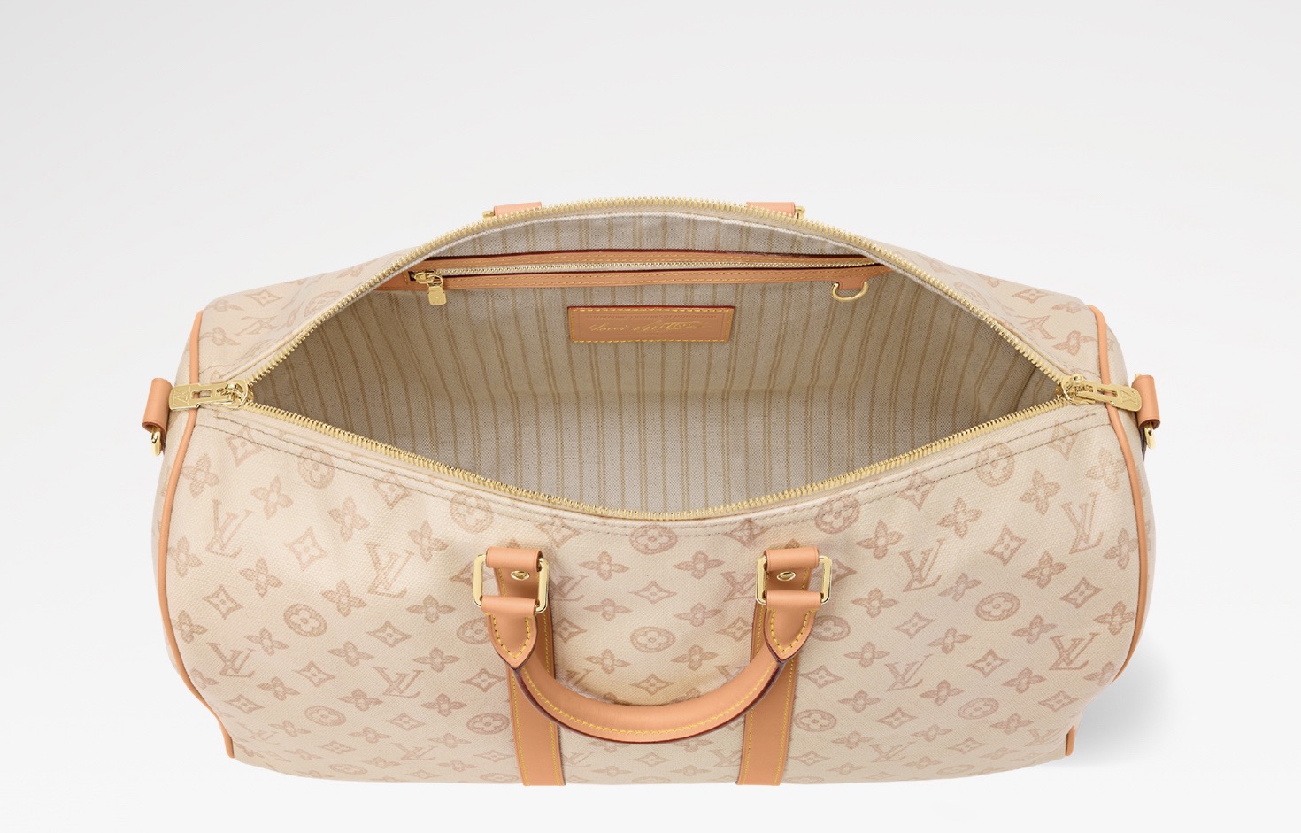 LV Style White Canvas Travel Bag Bags Travel Bag detail image 3 from source 765188