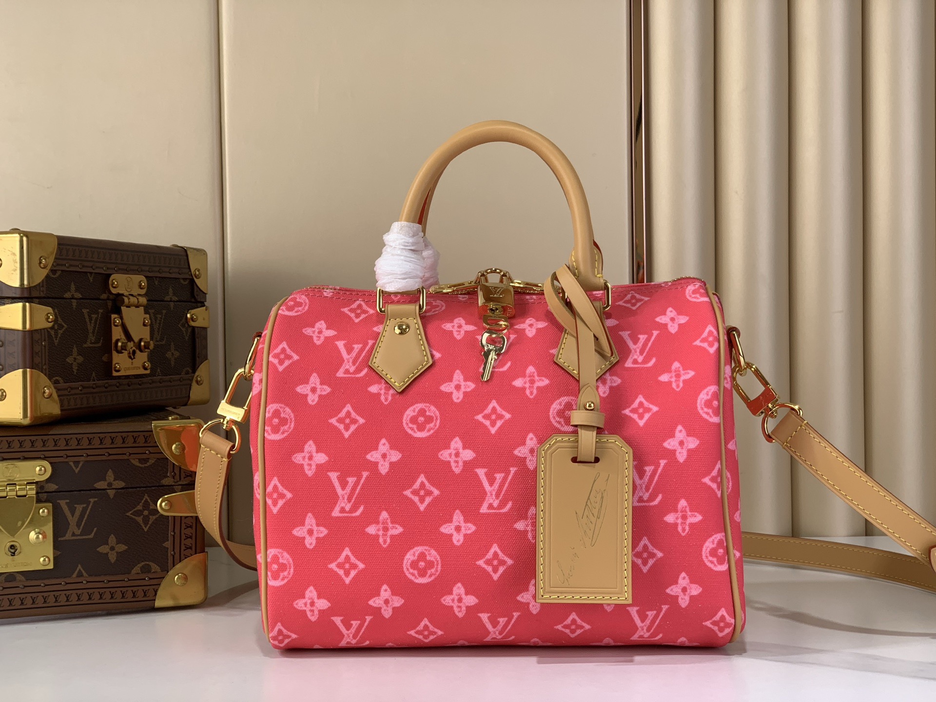 LV Style Beige Leather Top Handle Bag style reference detail image 1 from source 765178