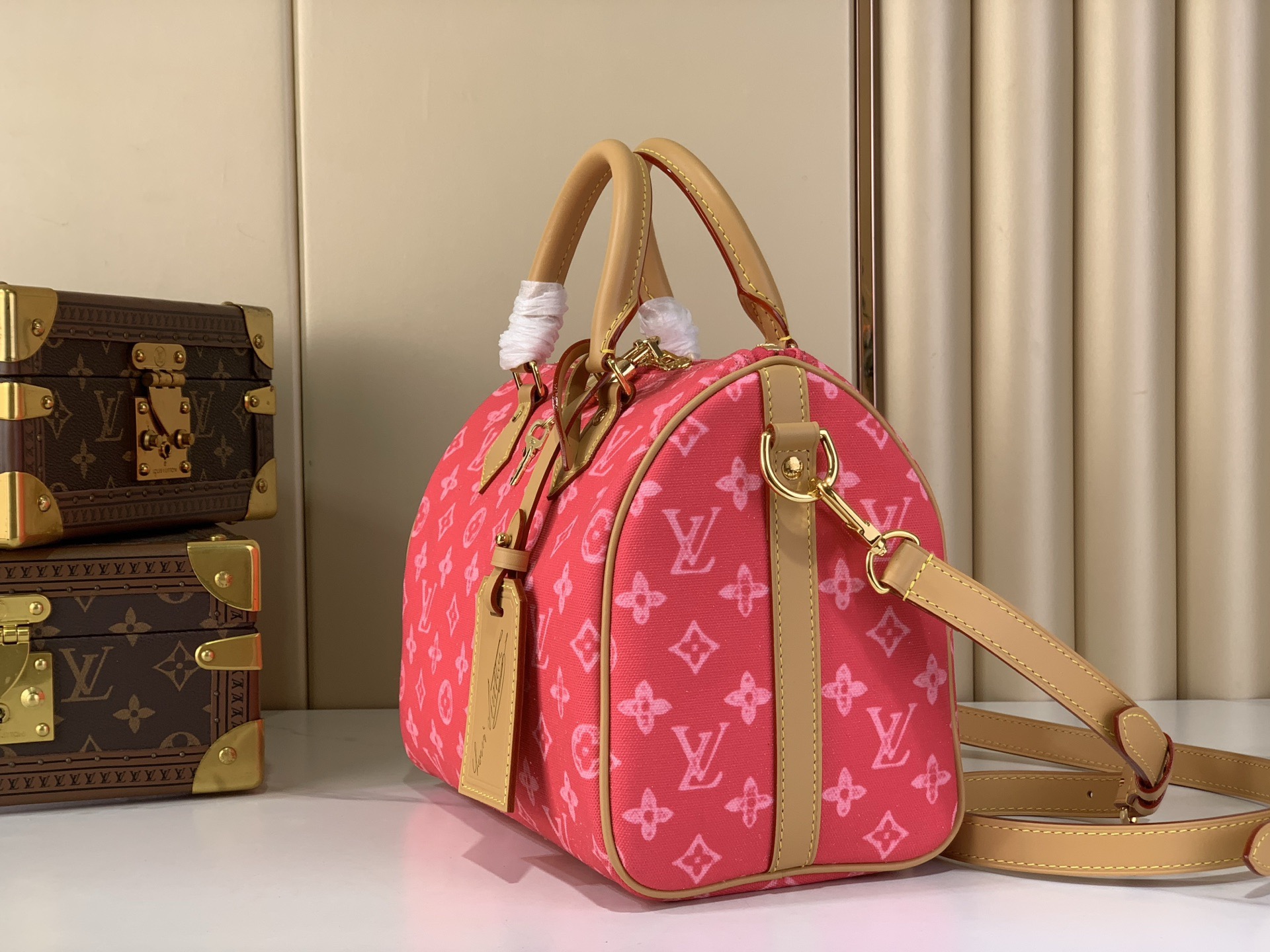 LV Style Beige Leather Top Handle Bag style reference detail image 2 from source 765178