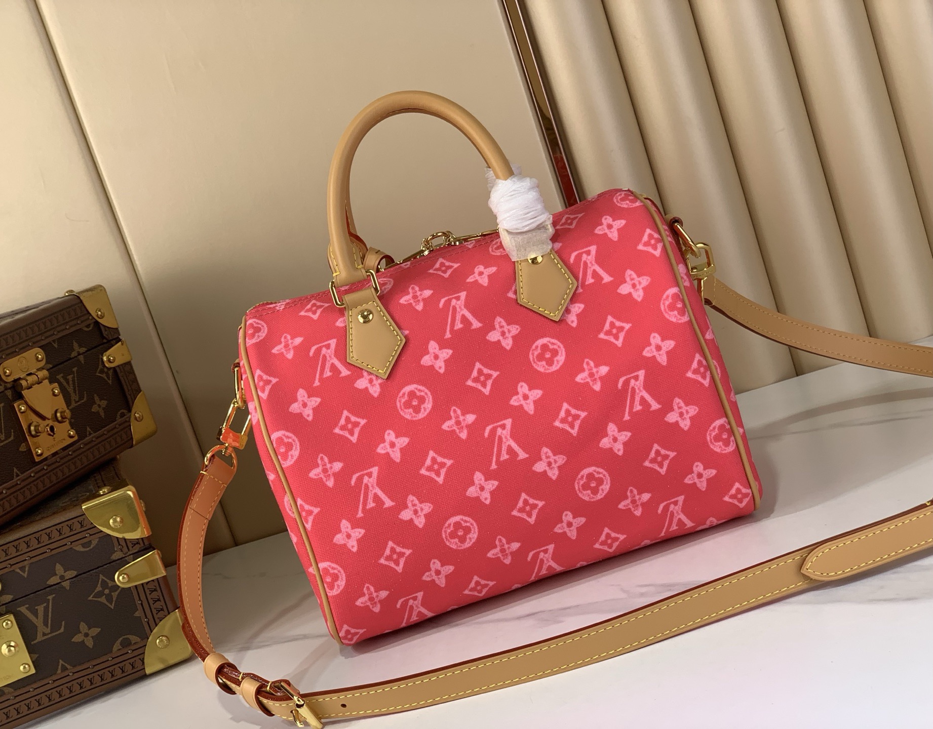 LV Style Beige Leather Top Handle Bag style reference detail image 3 from source 765178