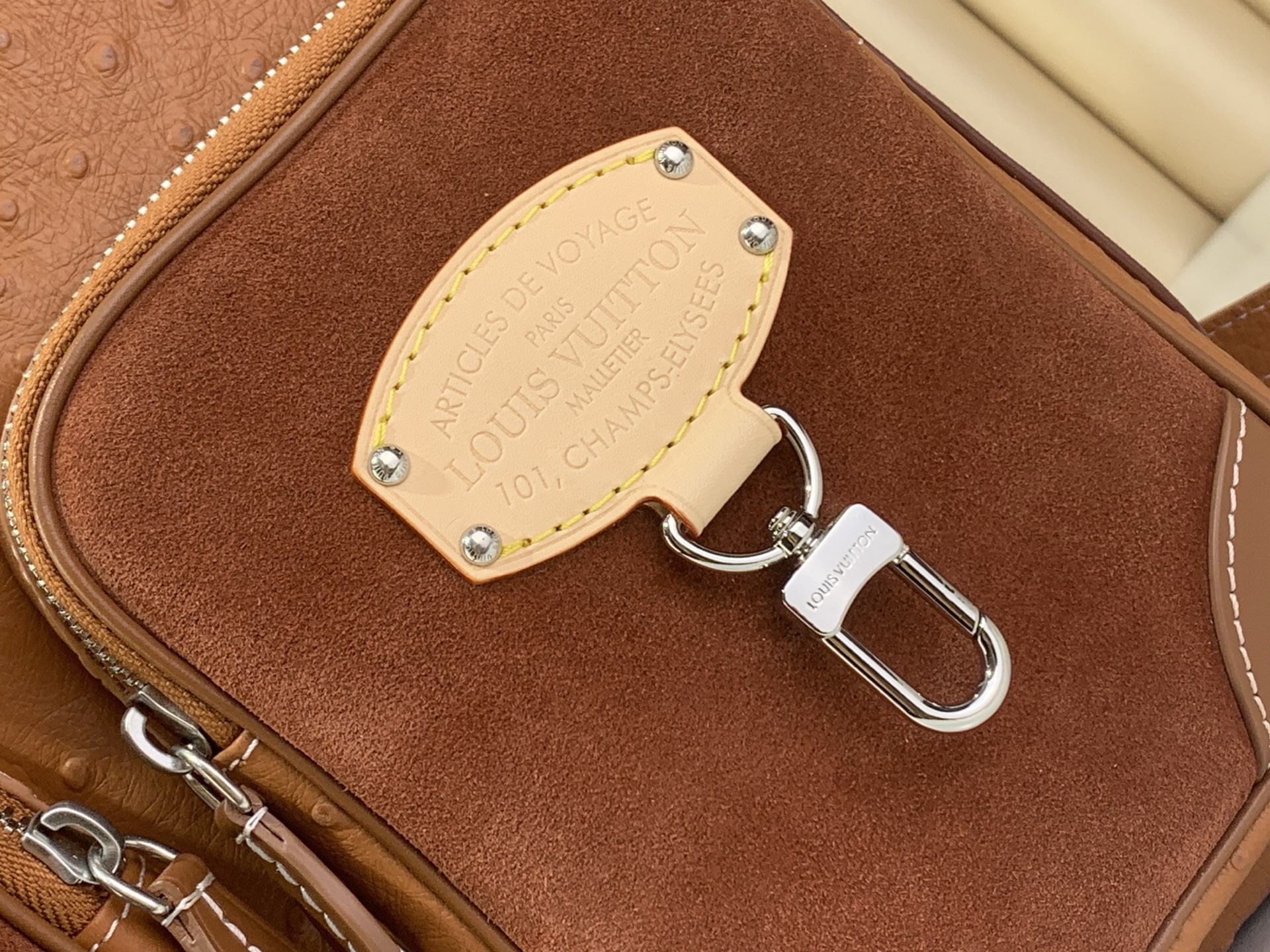 LV Style Brown Leather Backpack Bags Backpack detail image 6 from source 765175
