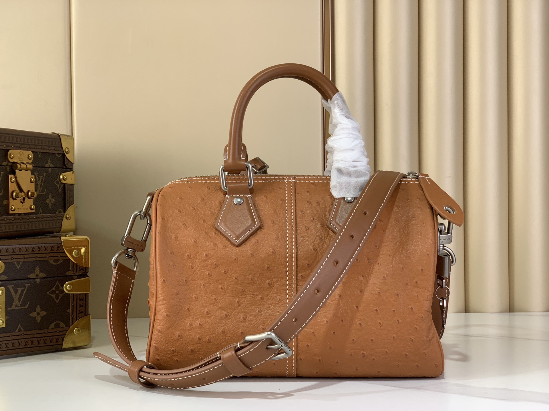 LV Style Brown Leather Top Handle Bag Bags Top Handle Bag detail image 3 from source 765176