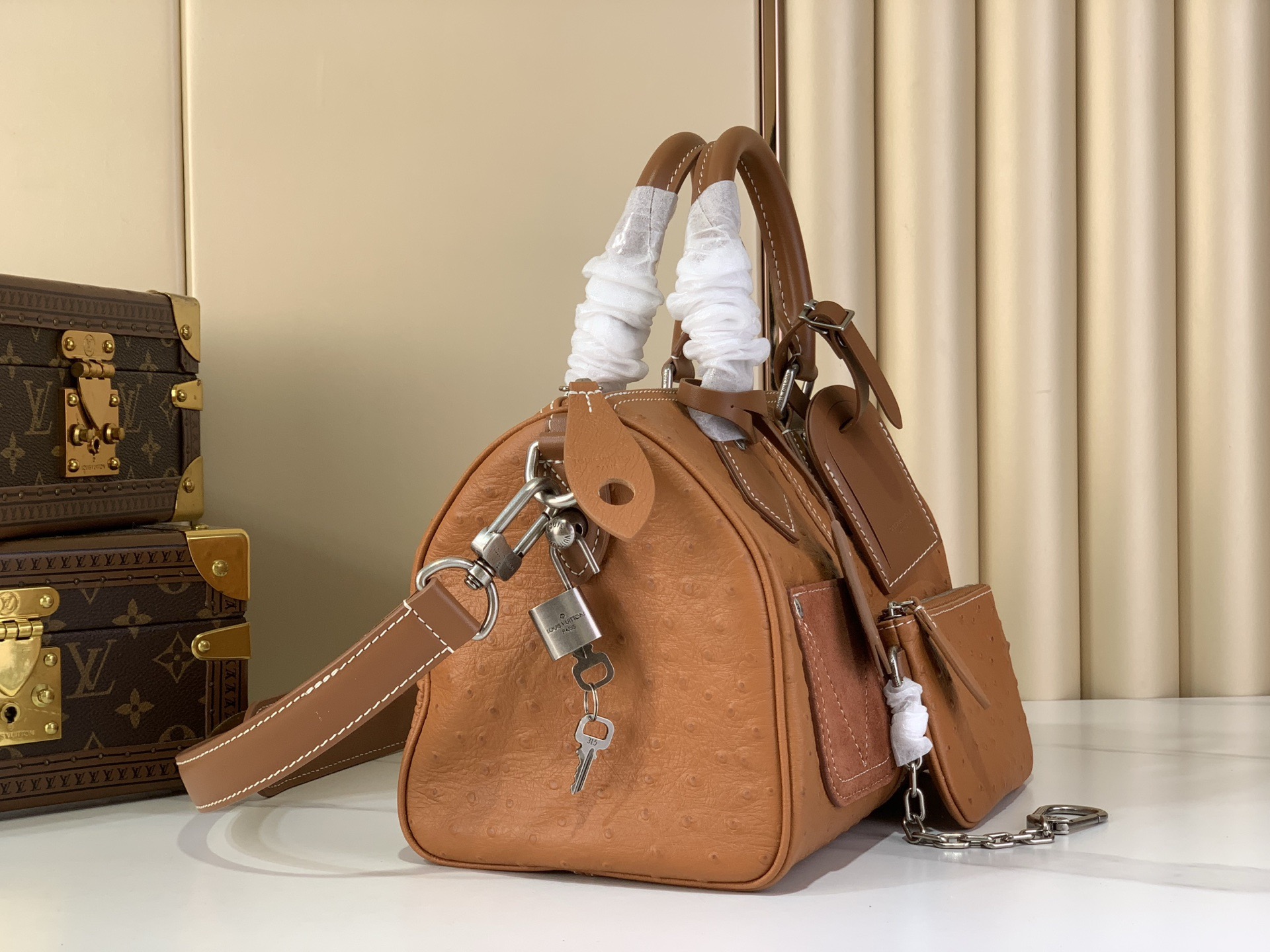 LV Style Brown Leather Top Handle Bag Bags Top Handle Bag detail image 2 from source 765176