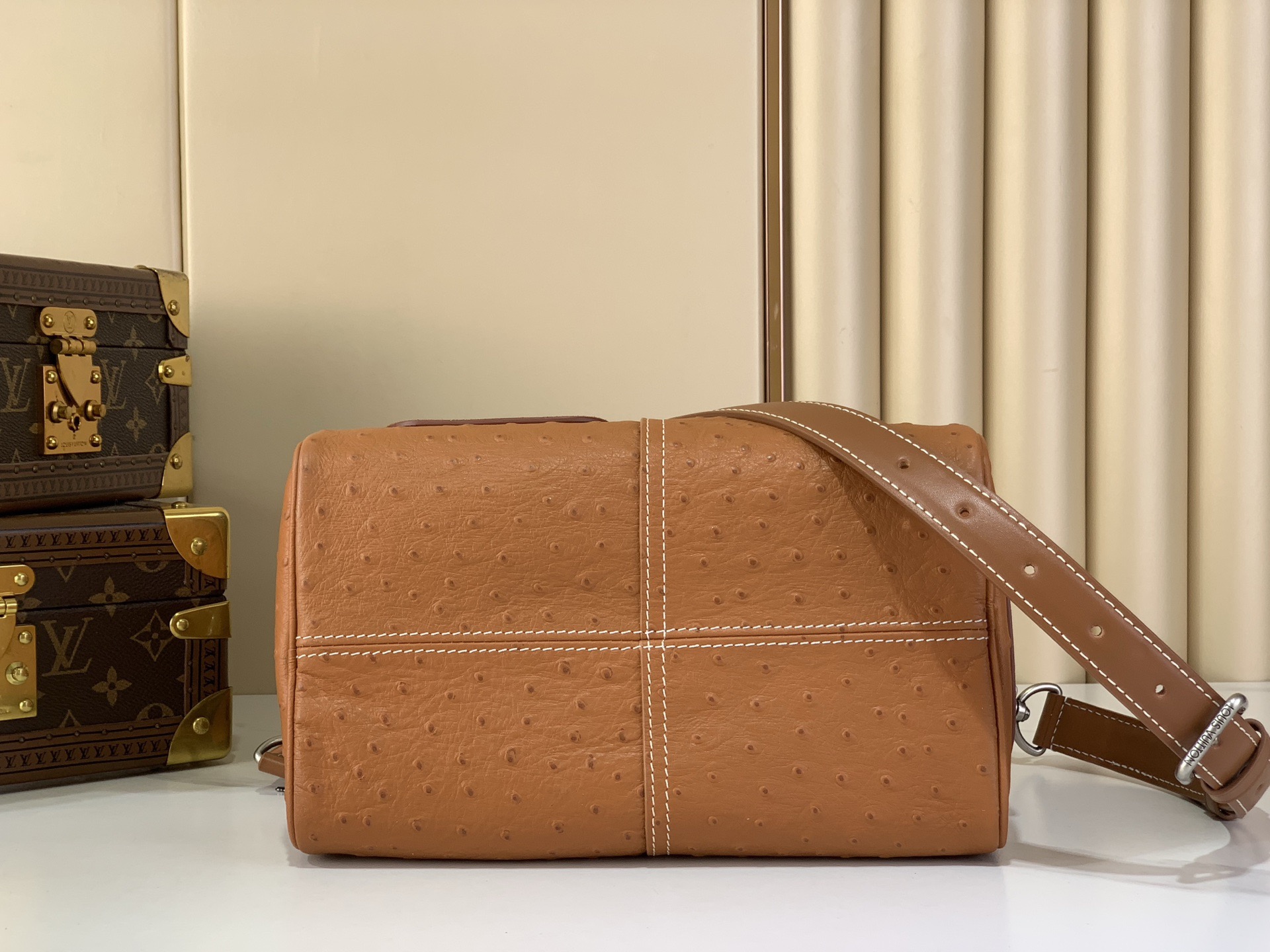 LV Style Brown Leather Top Handle Bag Bags Top Handle Bag detail image 4 from source 765176