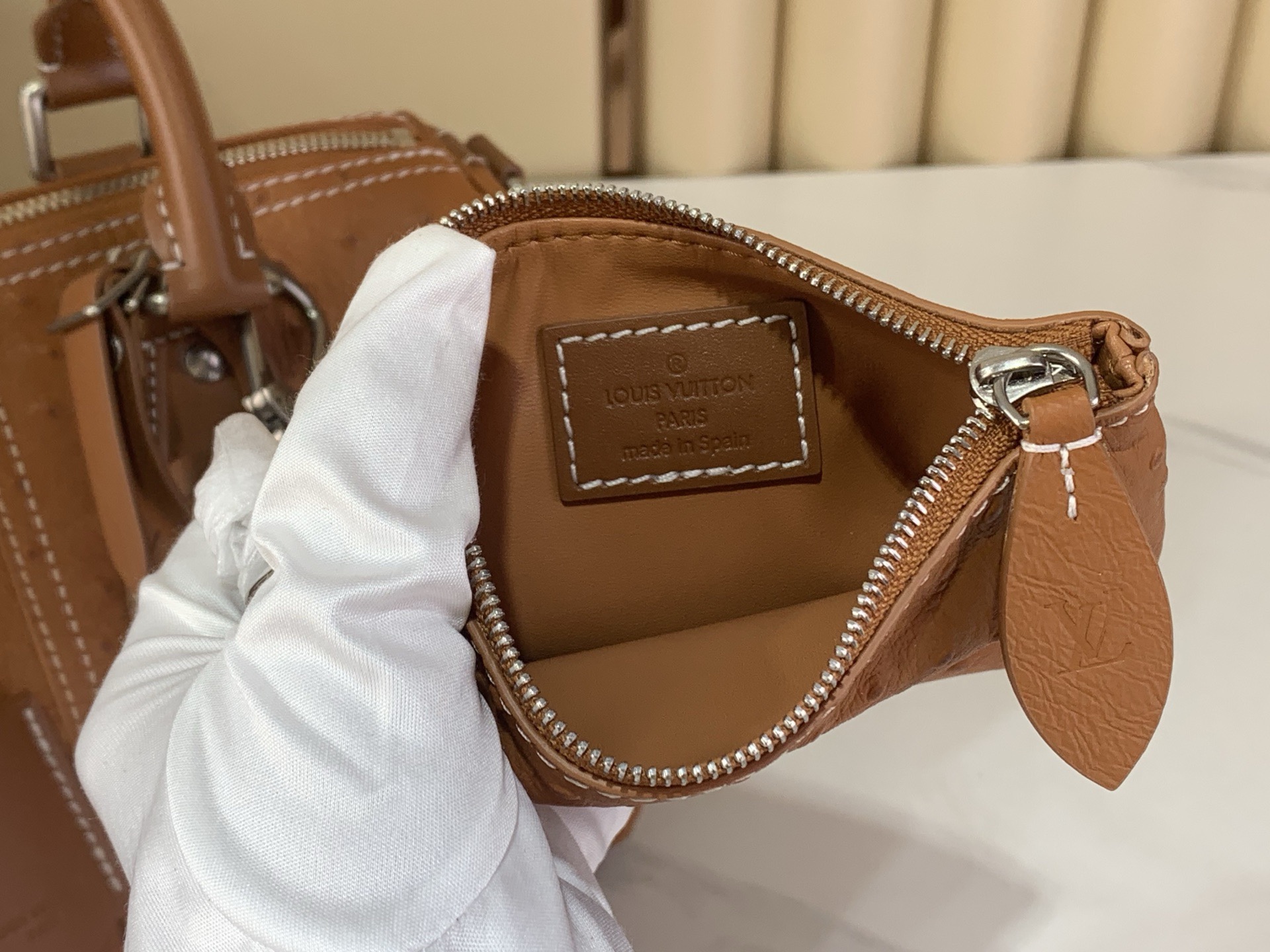 LV Style Brown Leather Top Handle Bag Bags Top Handle Bag detail image 7 from source 765176