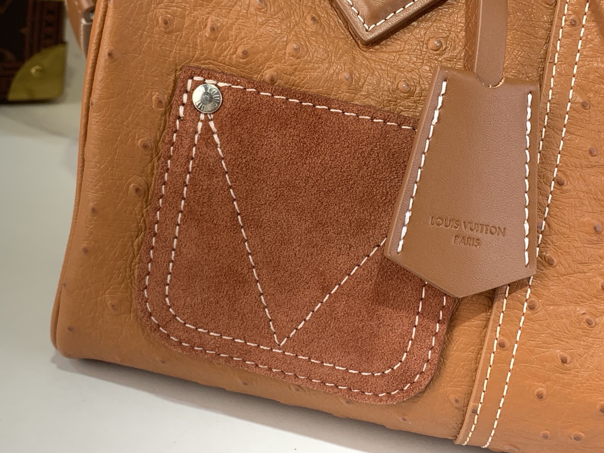 LV Style Brown Leather Top Handle Bag Bags Top Handle Bag detail image 6 from source 765176