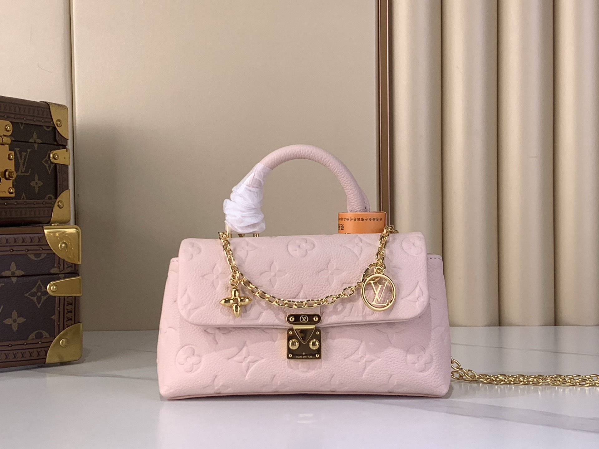 LV Style Beige Leather Top Handle Bag style reference detail image 1 from source 765173
