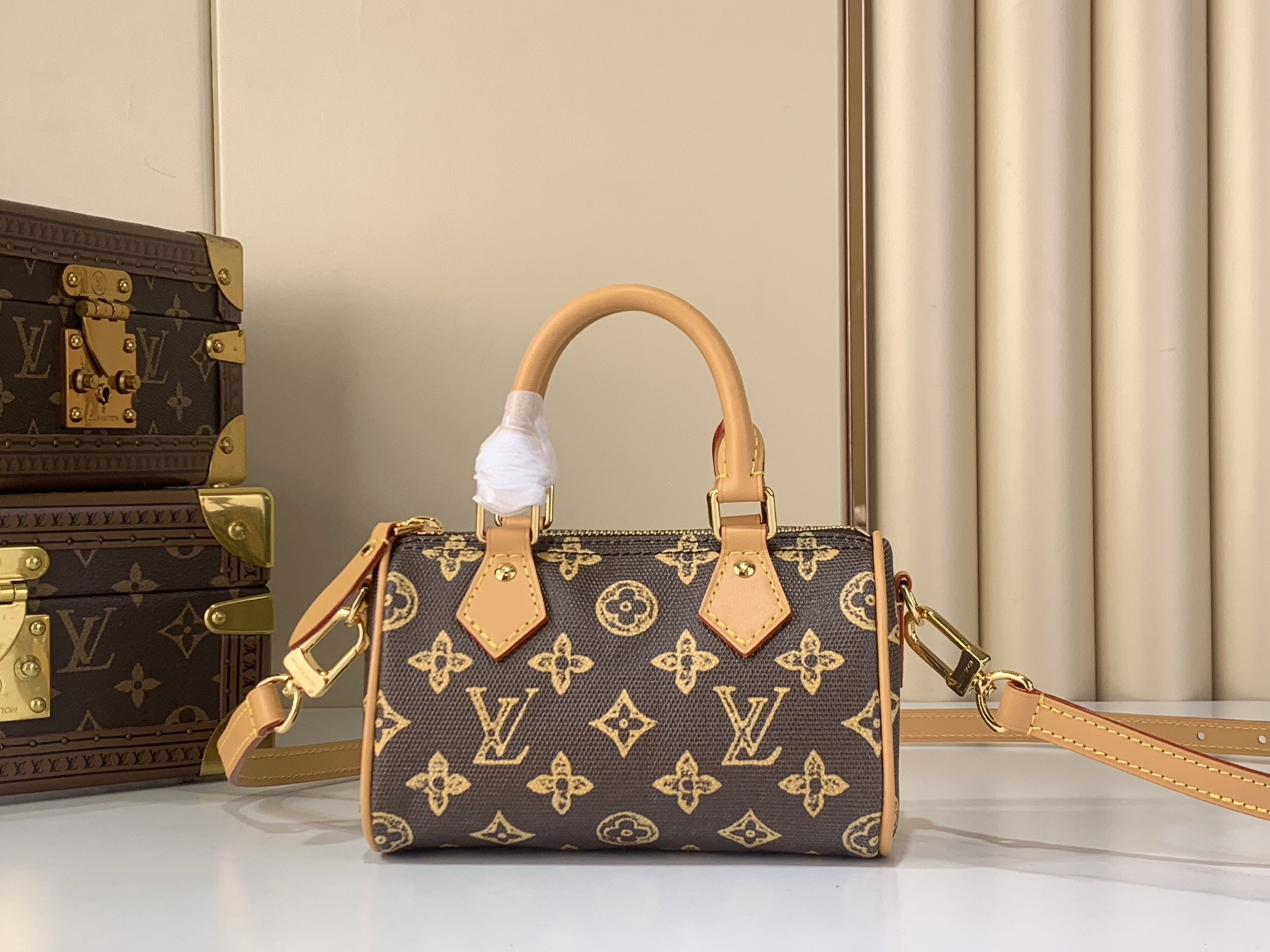 LV Style Brown Canvas Top Handle Bag Bags Top Handle Bag detail image 1 from source 770222