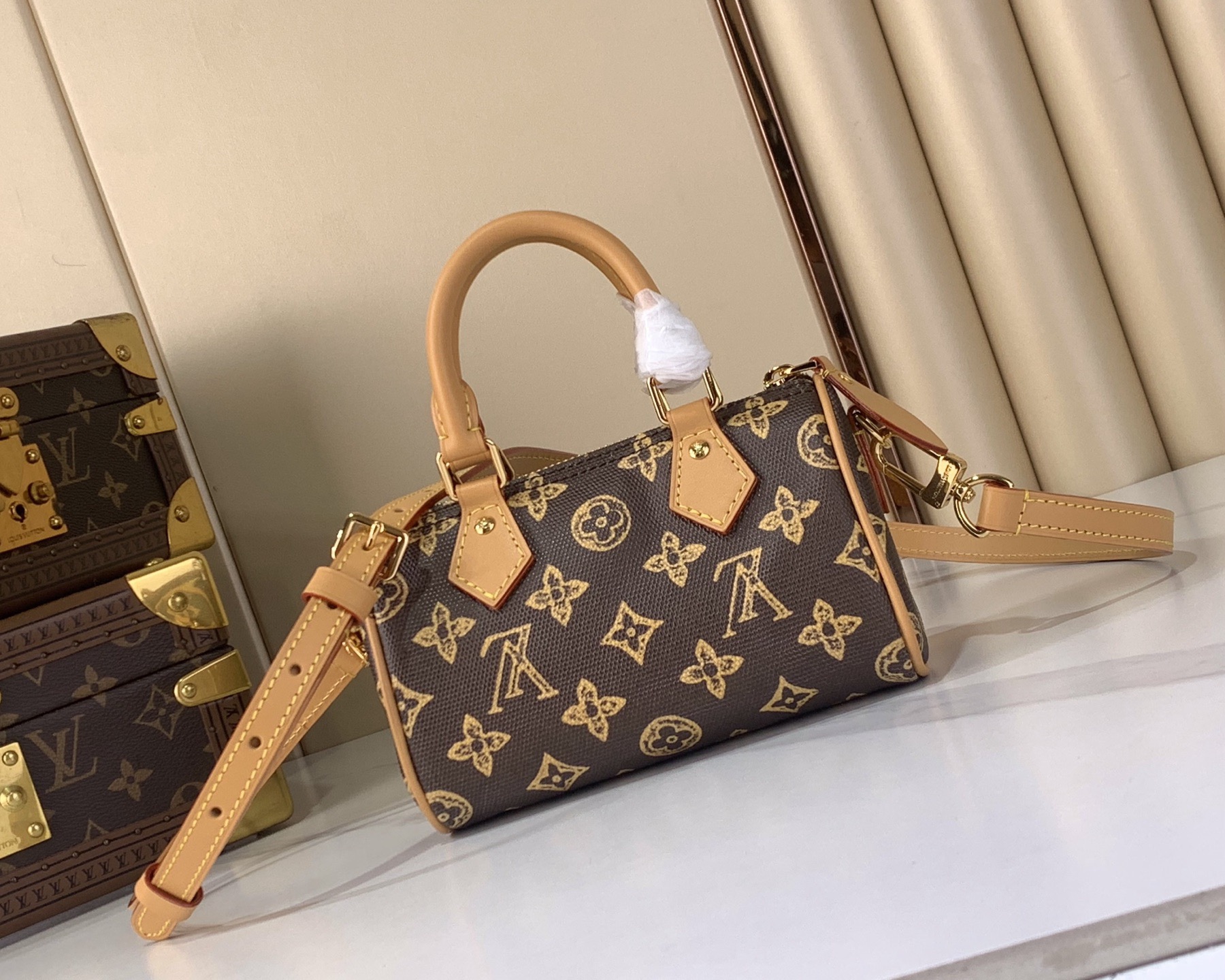 LV Style Brown Canvas Top Handle Bag Bags Top Handle Bag detail image 3 from source 770222