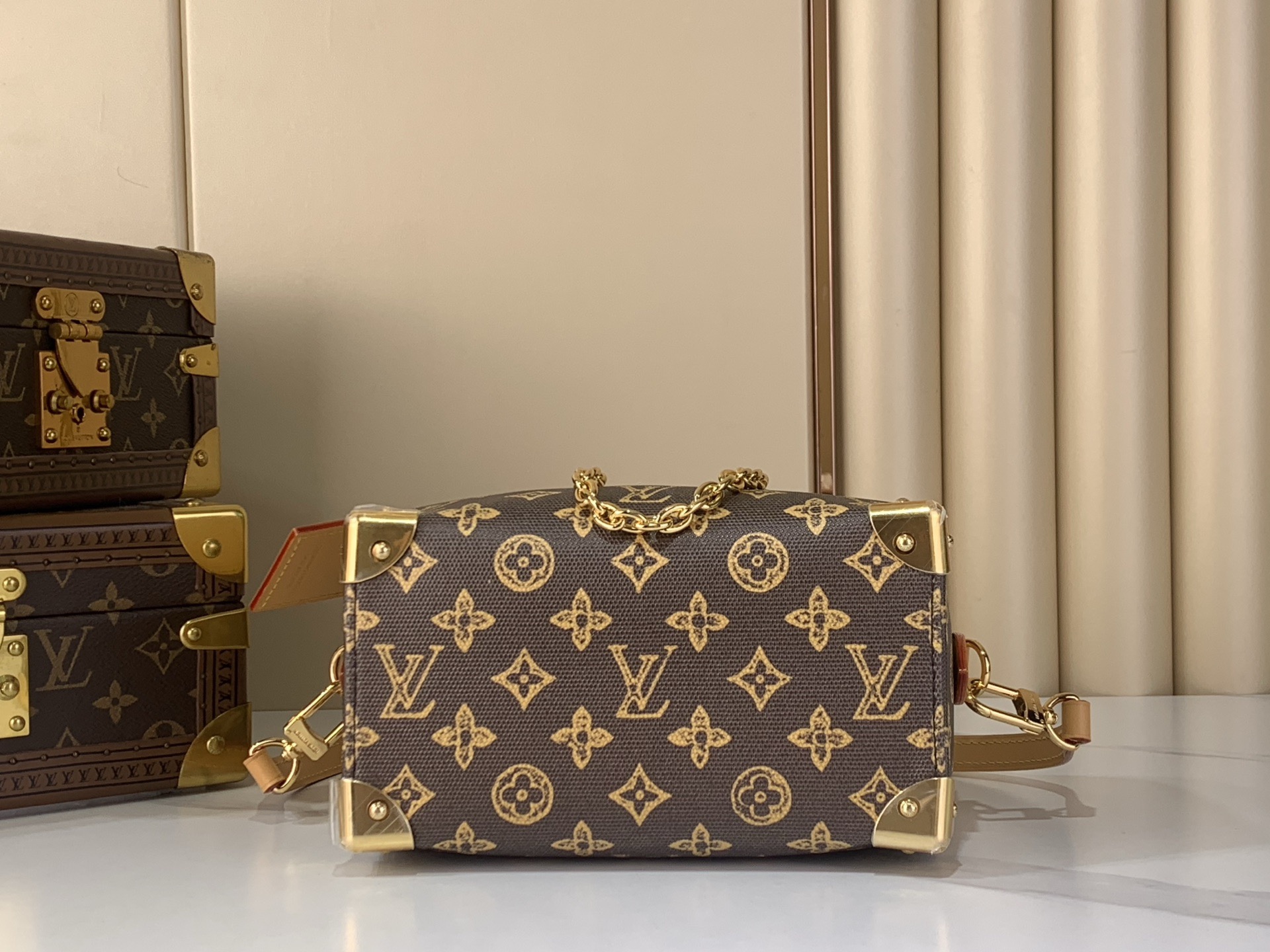 LV Style Brown Leather Top Handle Bag Bags Top Handle Bag detail image 4 from source 770221