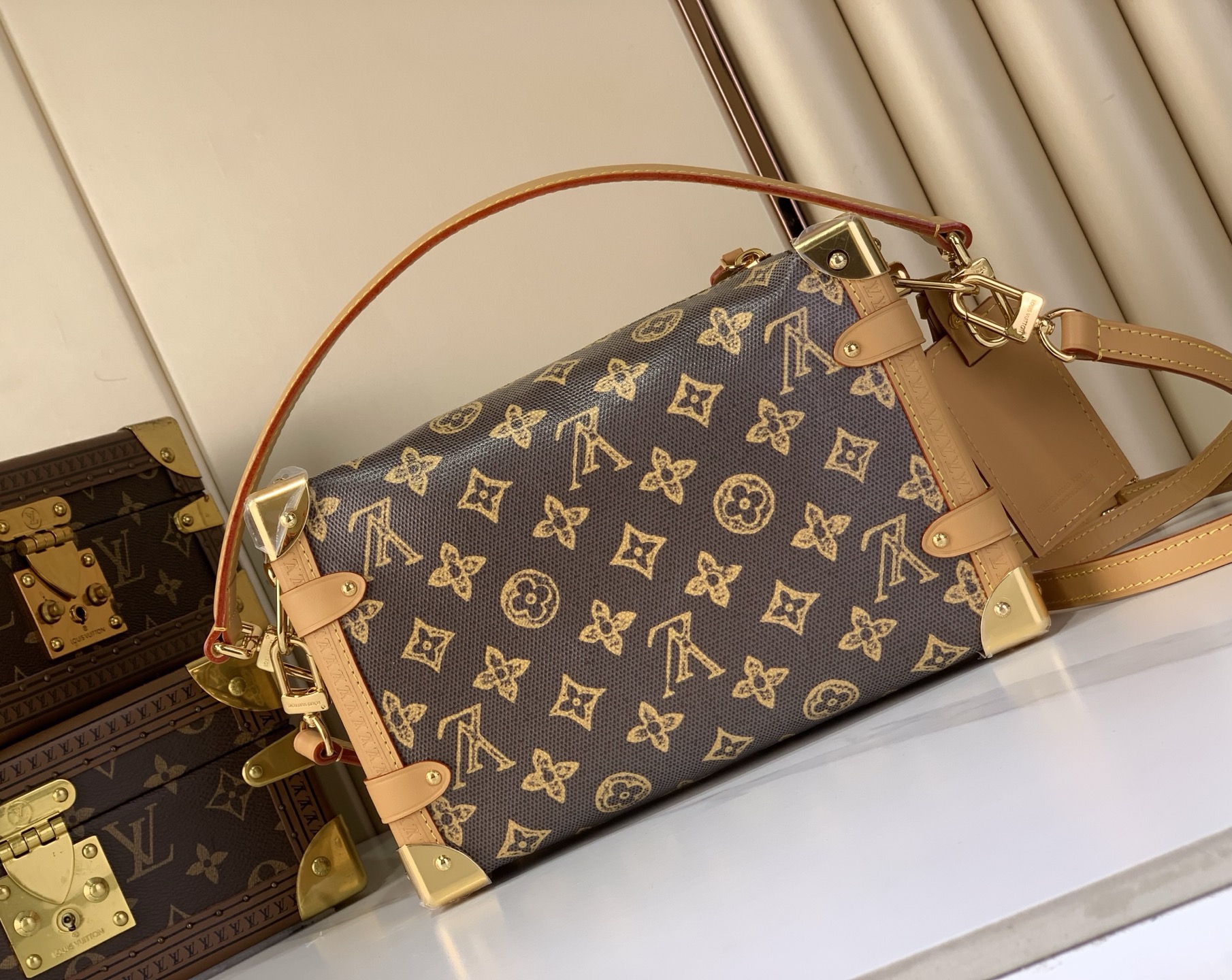 LV Style Brown Leather Top Handle Bag Bags Top Handle Bag detail image 3 from source 770220