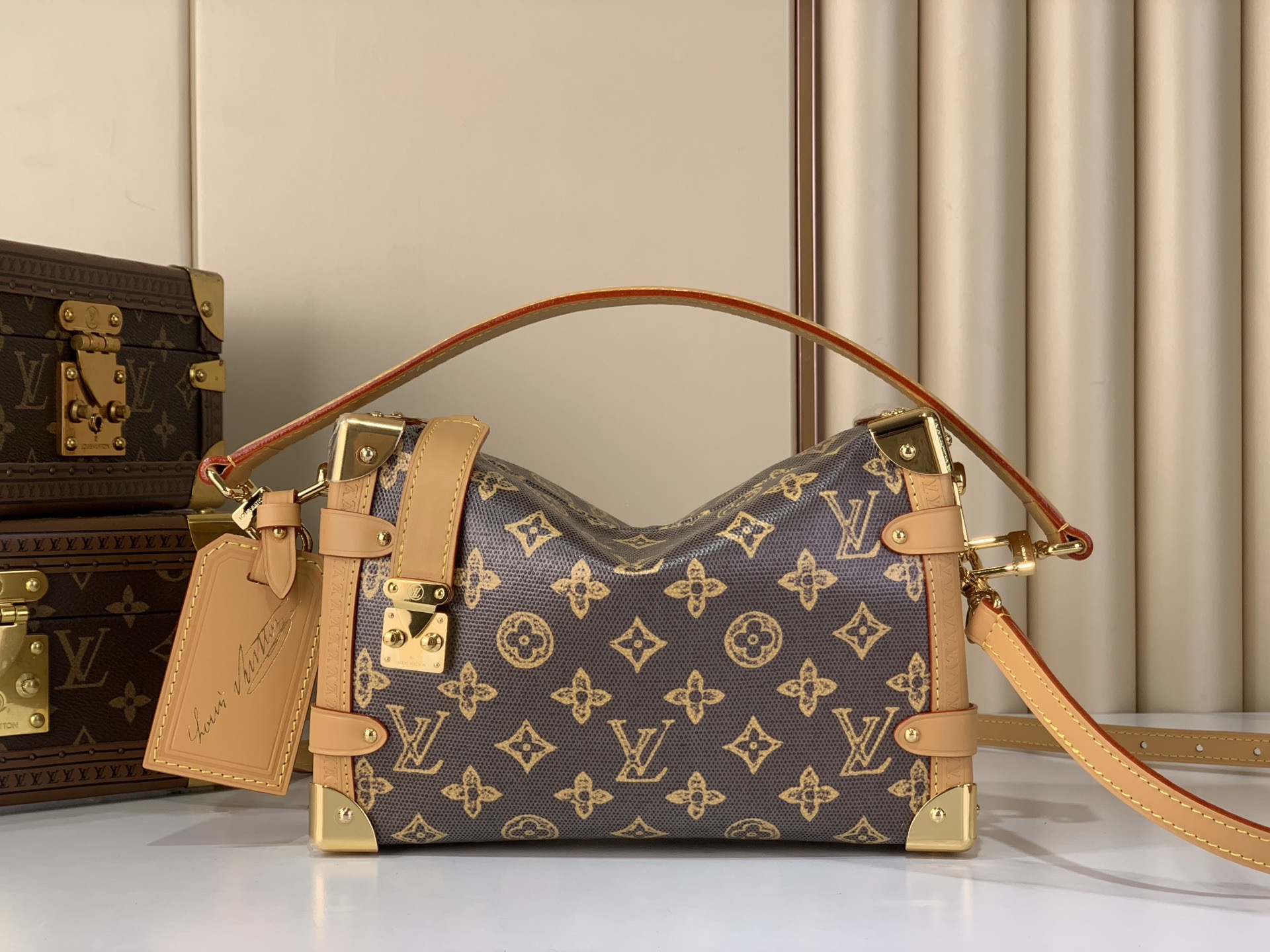 LV Style Brown Leather Top Handle Bag Bags Top Handle Bag detail image 7 from source 770220