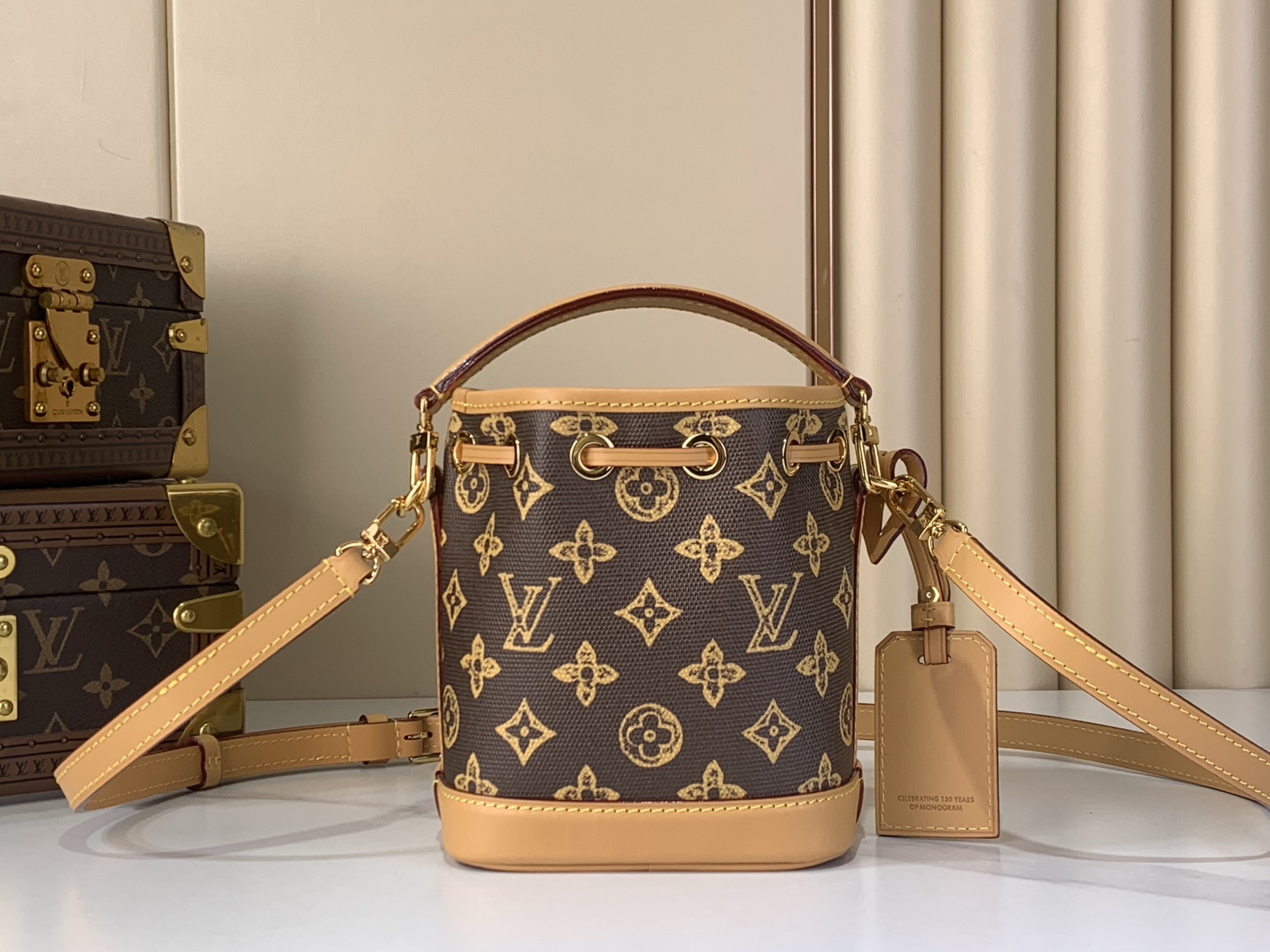 LV Style Brown Leather Top Handle Bag style reference detail image 3 from source 770223