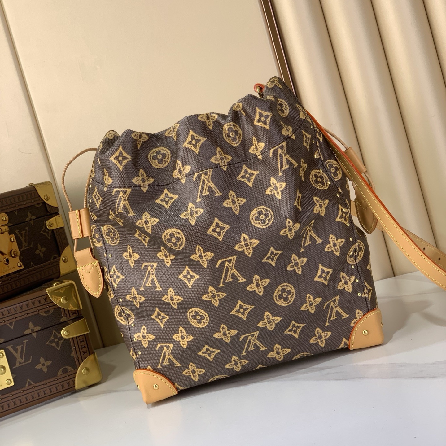 LV Style Brown Canvas Top Handle Bag Bags Top Handle Bag detail image 3 from source 770219