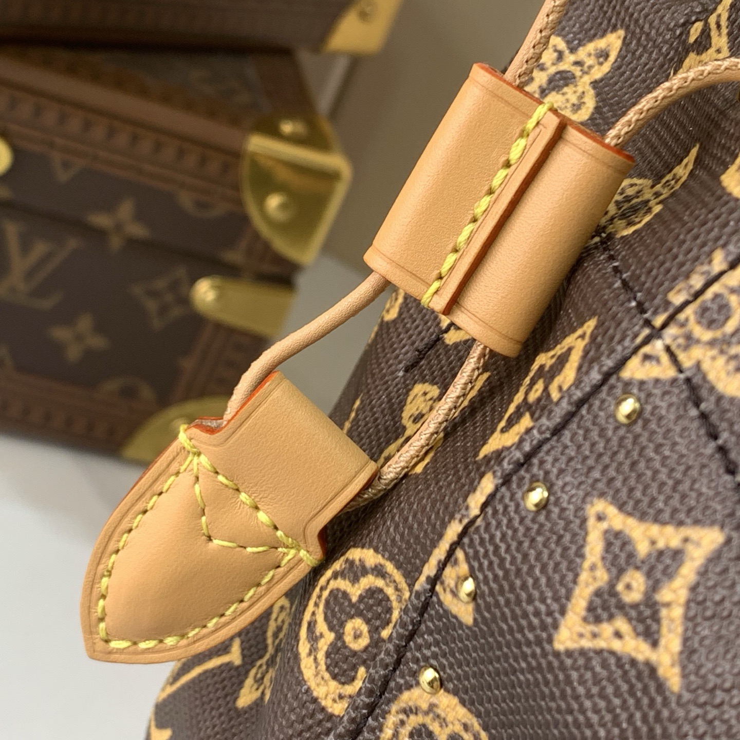 LV Style Brown Canvas Top Handle Bag Bags Top Handle Bag detail image 6 from source 770219