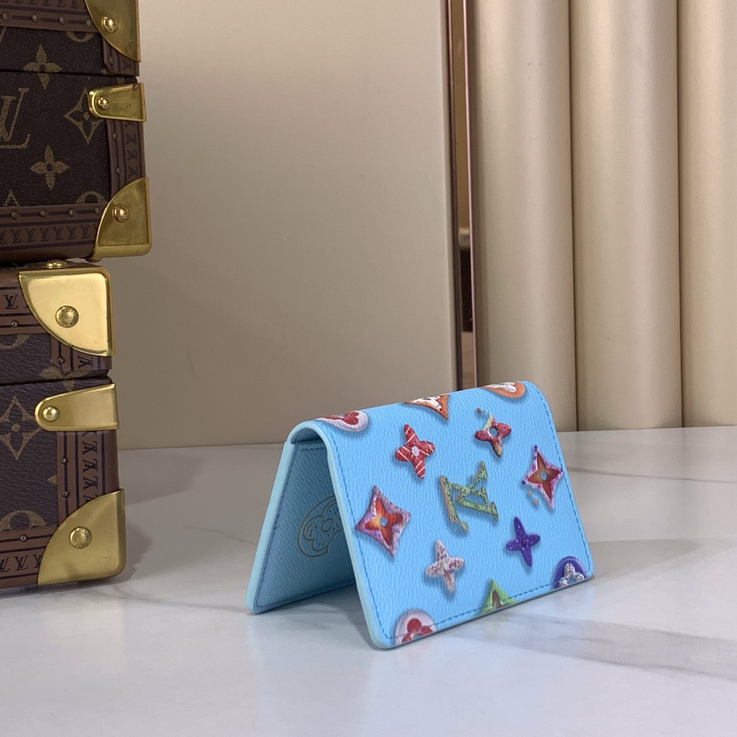 LV Style Beige Canvas Card Holder Bags Card Holder detail image 2 from source 770239