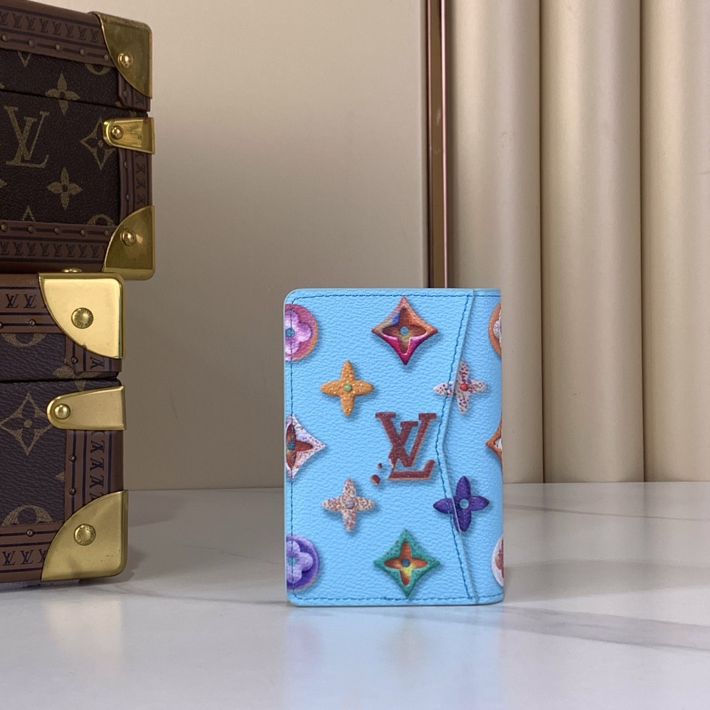 LV Style Beige Canvas Card Holder Bags Card Holder detail image 4 from source 770239