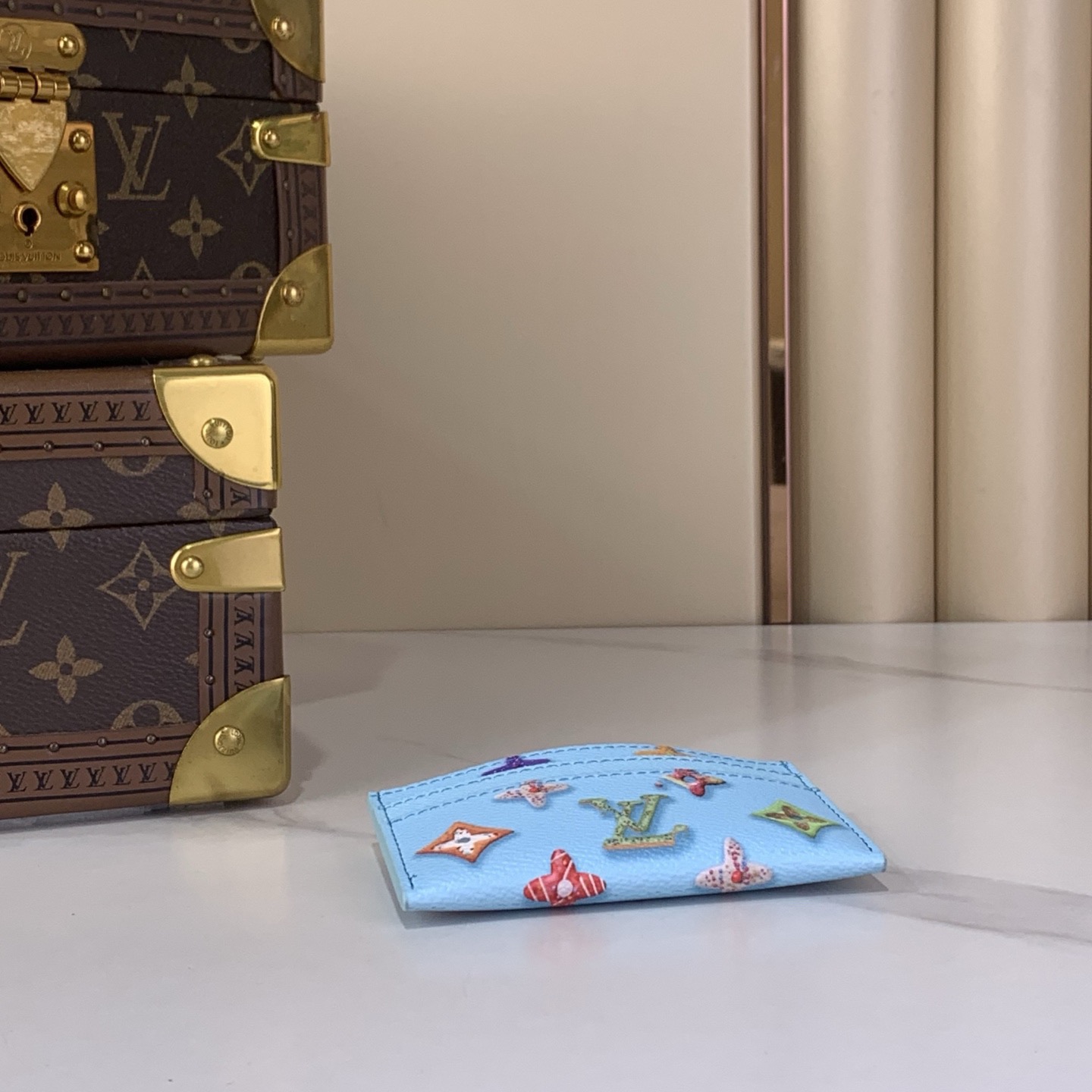LV Style Beige Canvas Card Holder Bags Card Holder detail image 9 from source 770240