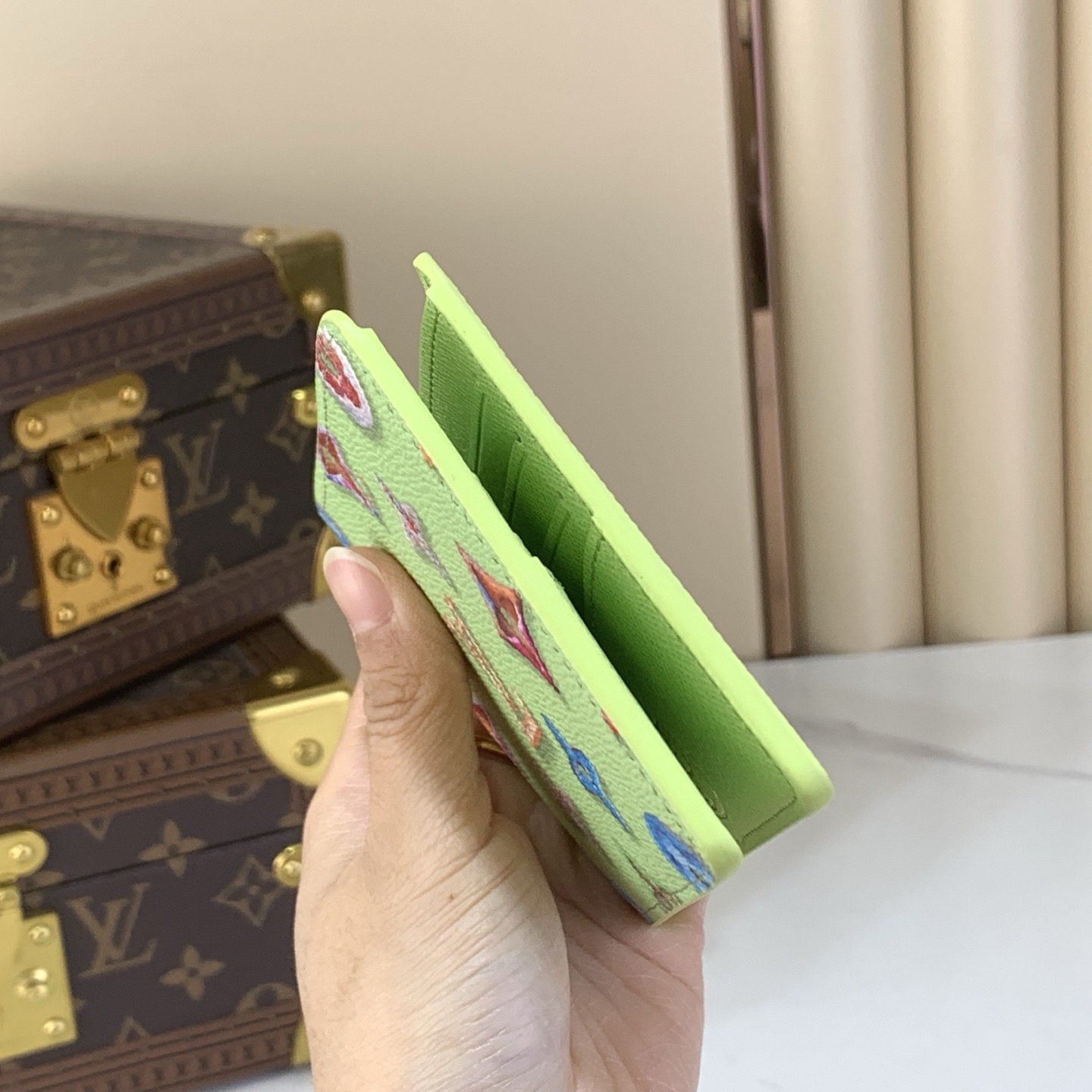 LV Style Beige Leather Wallet Bags detail image 9 from source 770242