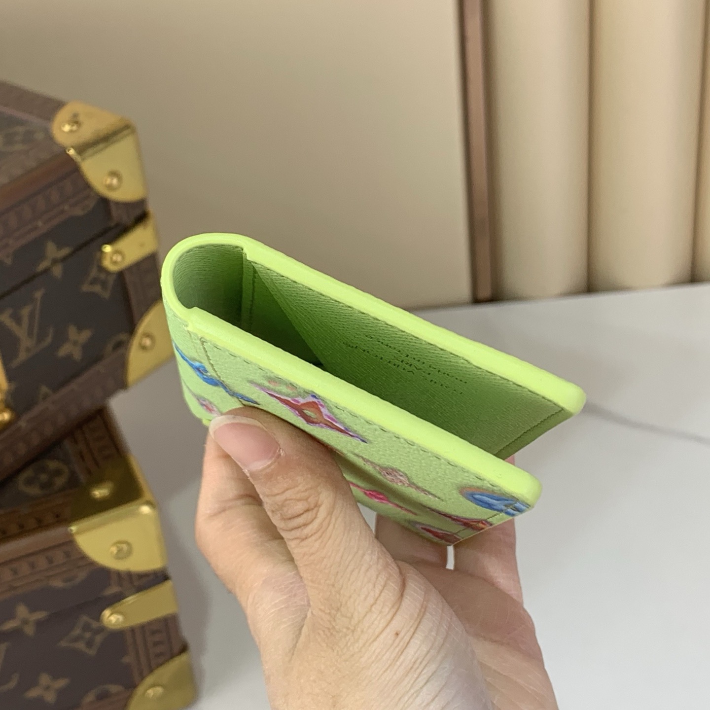 LV Style Beige Canvas Card Holder Bags Card Holder detail image 9 from source 770243