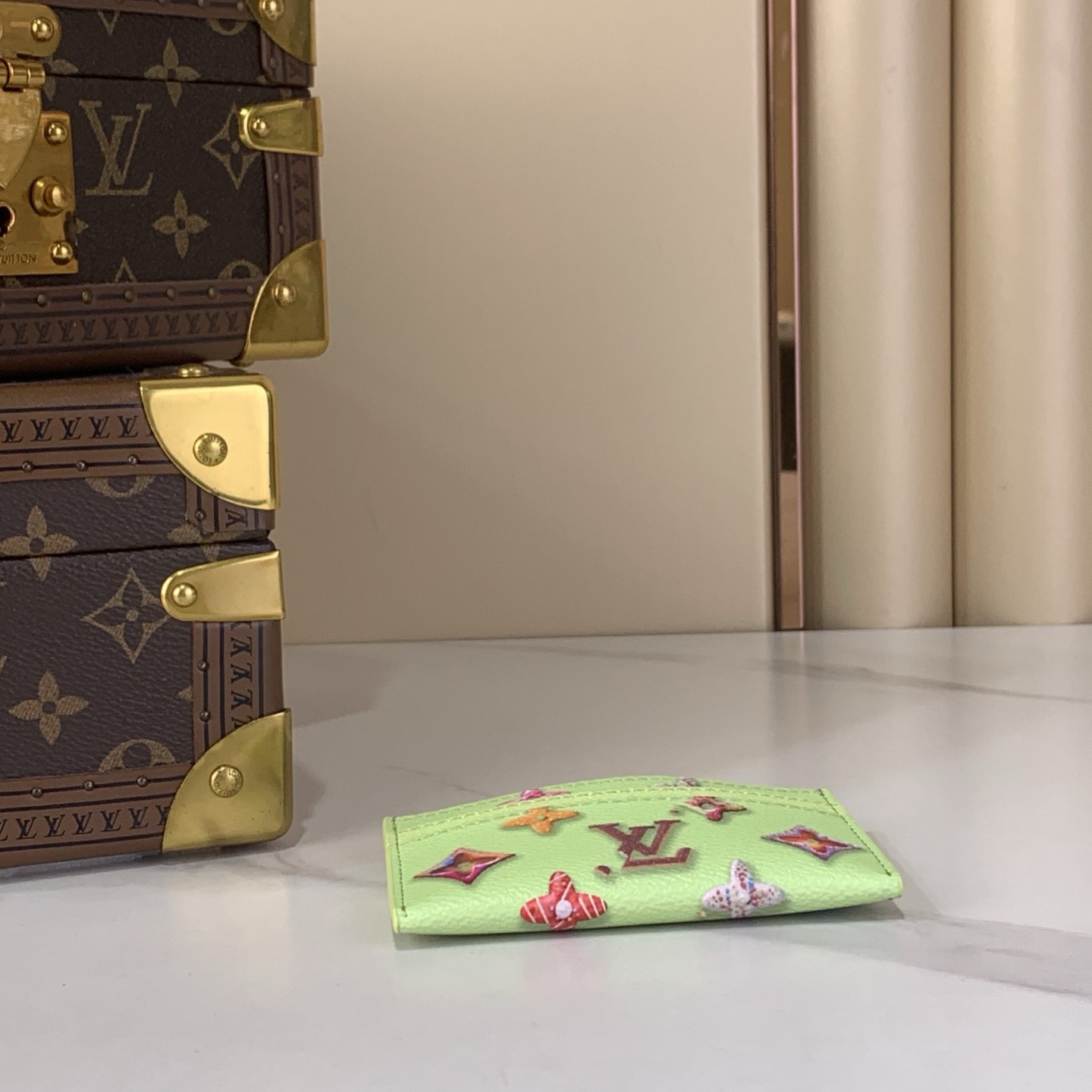 LV Style Beige Canvas Card Holder Bags Card Holder detail image 4 from source 770244